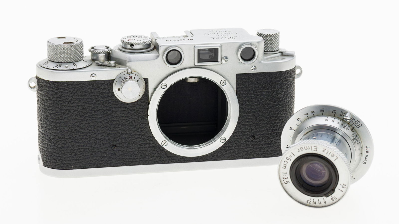 Nagel Pupille 1930’s Leitz Elmar 5cmF3.5 NAGEL PUPILLE 127 Film camera. Rare Leitz ELMAR 5cm f3.5
