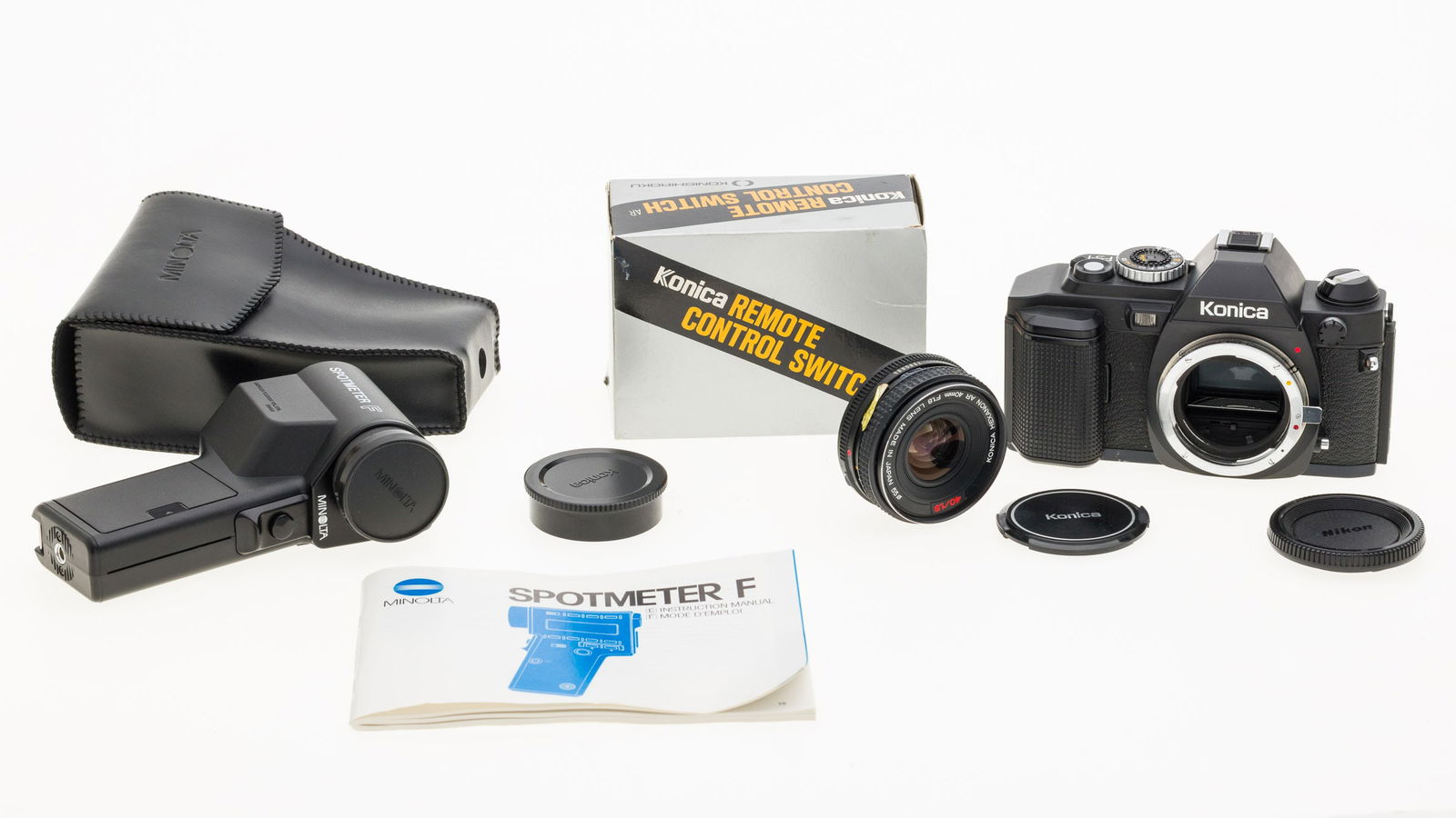 Konica FS-1, Lens, Spot Meter & Control Switch (1 of 17)