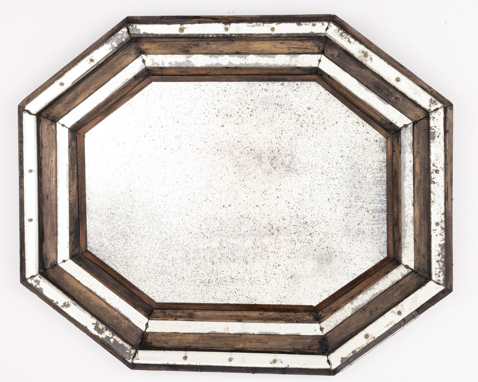Octagonal Mirror Framed Wood Mirror (1 of 7)
