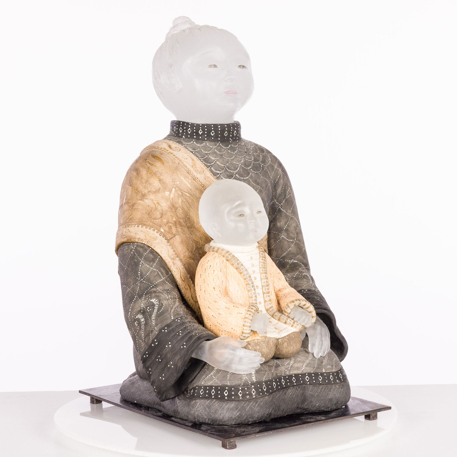 Vivian Wang (NY, b 1945) Golden Boy, Cast Glass 2012 (1 of 16)