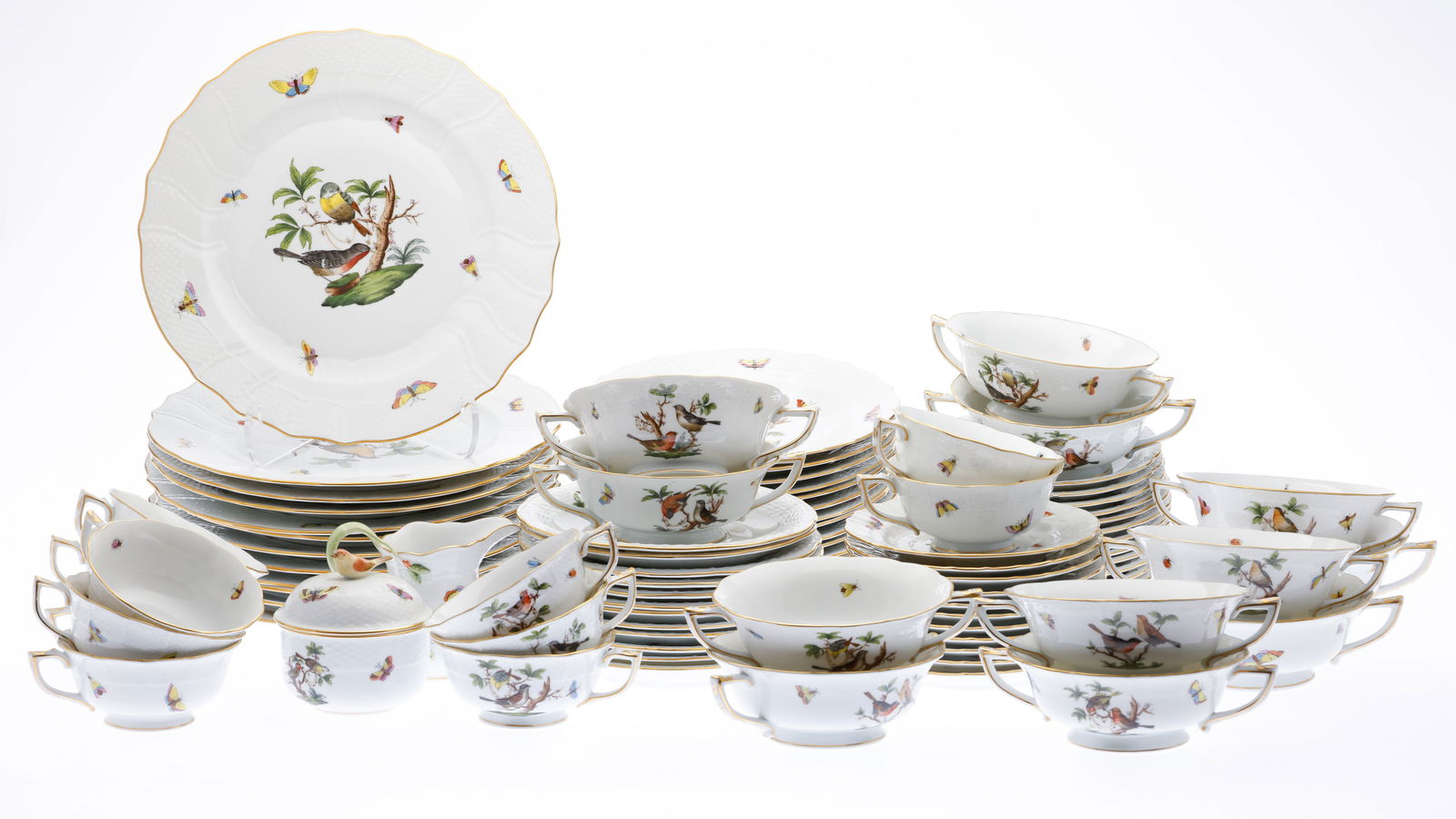Herend Rothschild Bird Dinner Service, 84 pcs. (1 of 17)