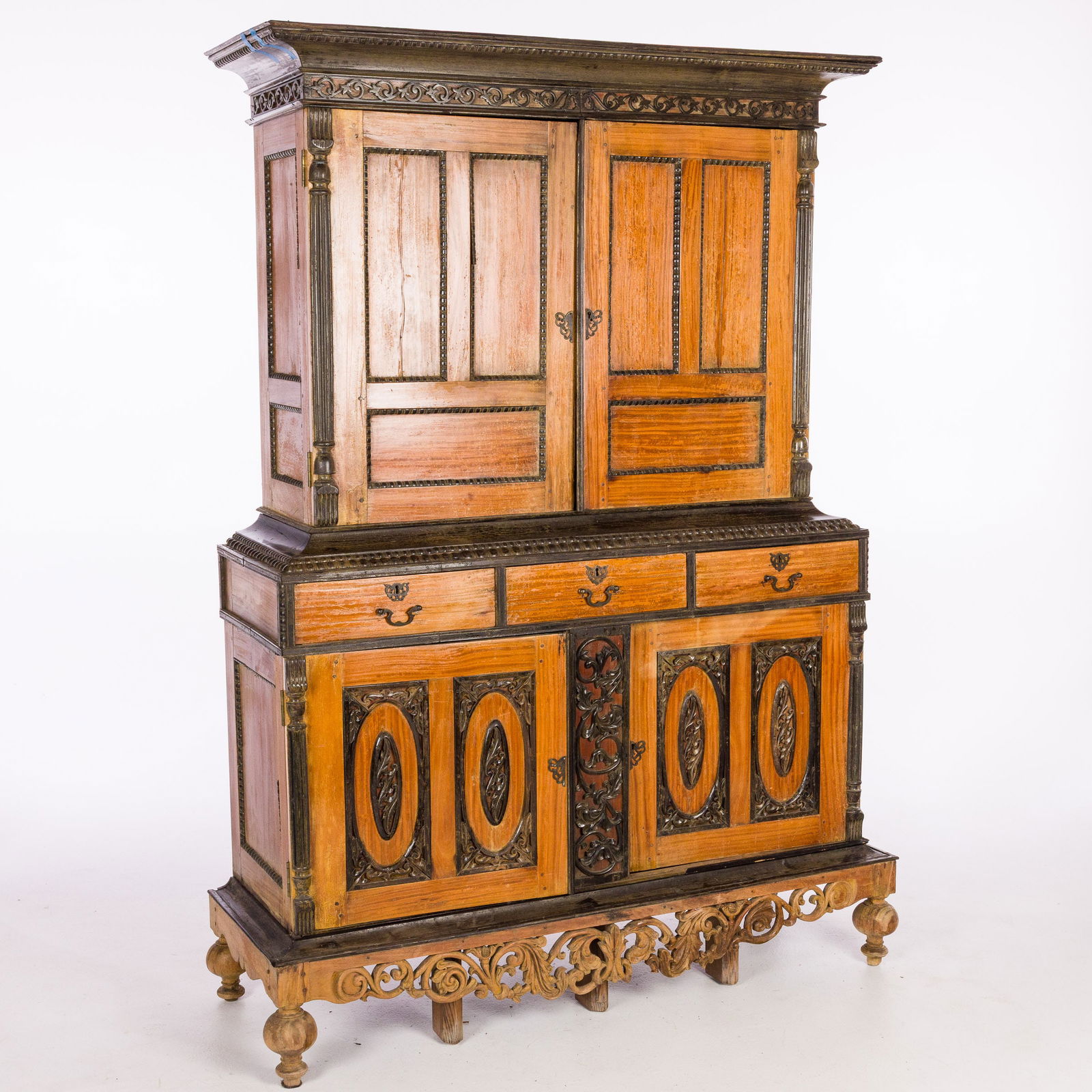 Anglo Indian Satinwood and Ebony Cabinet, 19th C (1 of 19)
