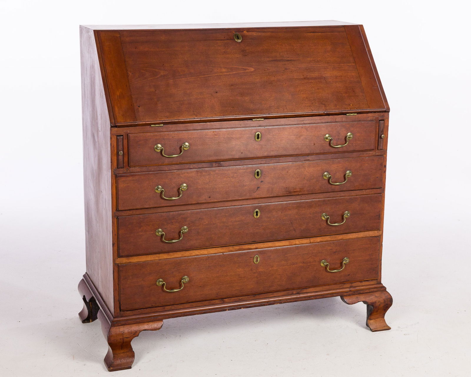 Chippendale Cherrywood Slant Front Desk, 18th C (1 of 20)