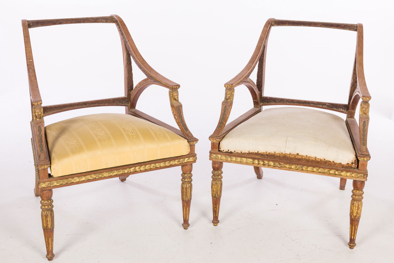 Pair of Swedish Neoclassical Open Armchairs, 19th C (1 of 20)