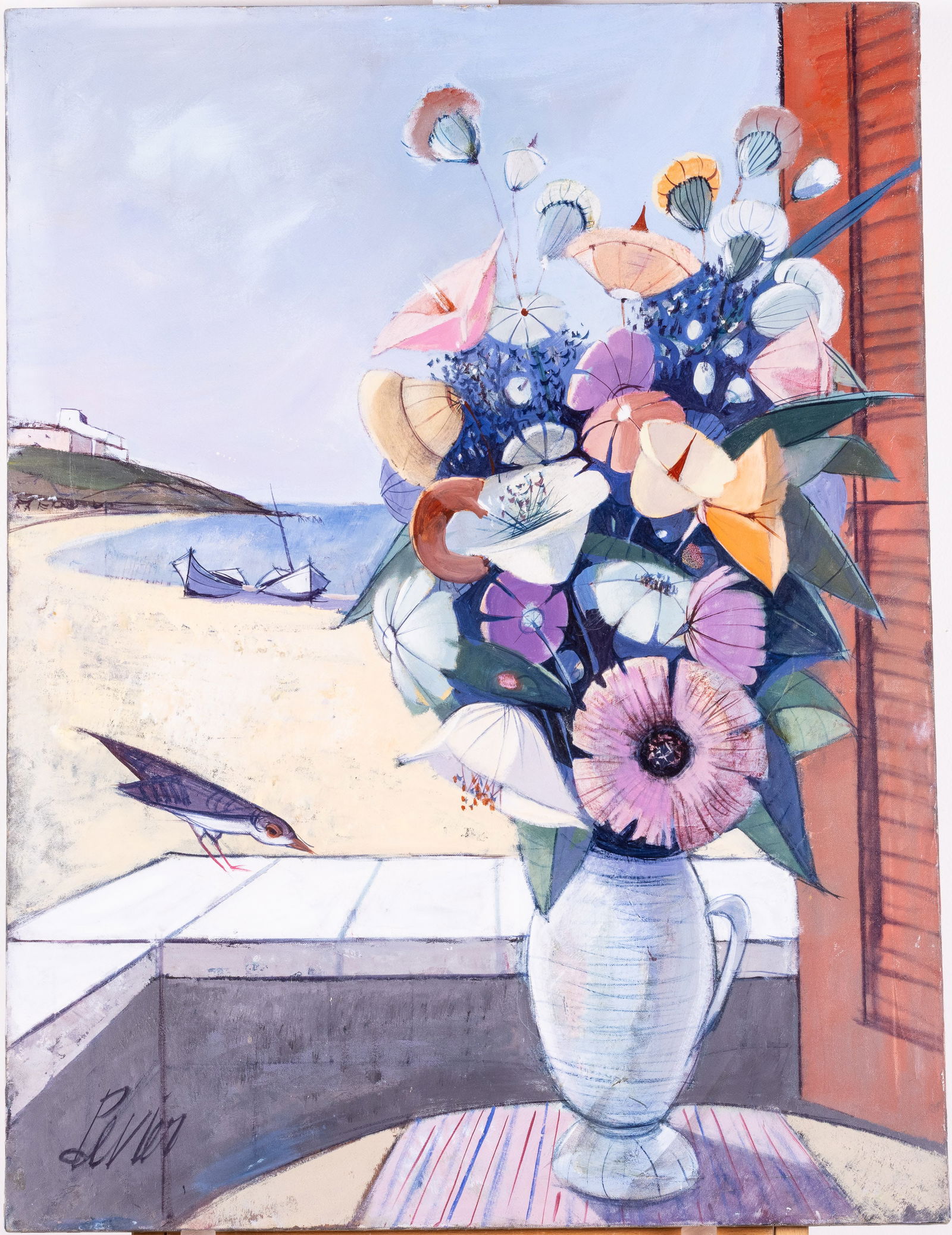 Charles Levier (1920-2003), Floral Still Life, O/C (1 of 13)