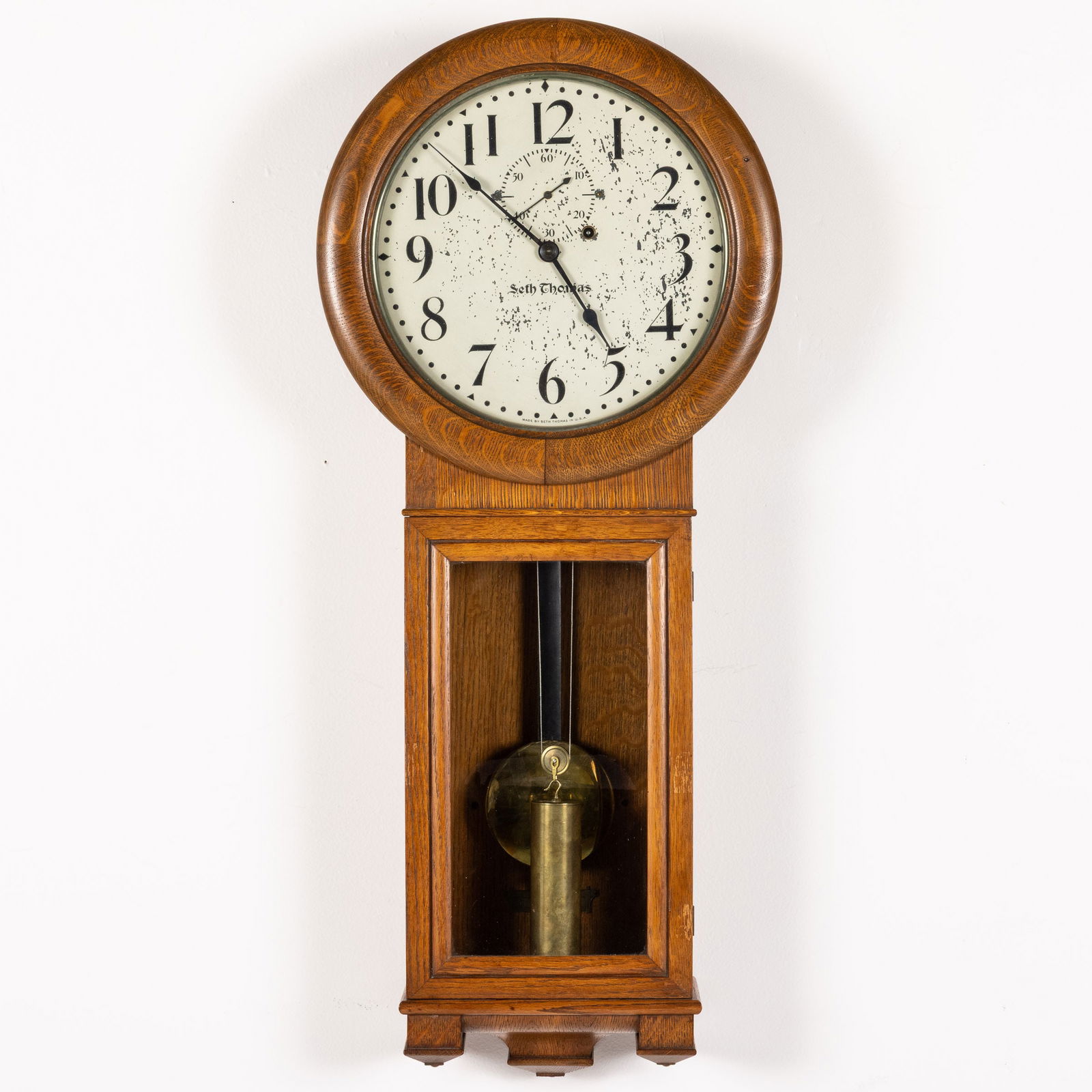 Seth Thomas No. 2 Oak Wall Regulator Clock (1 of 12)