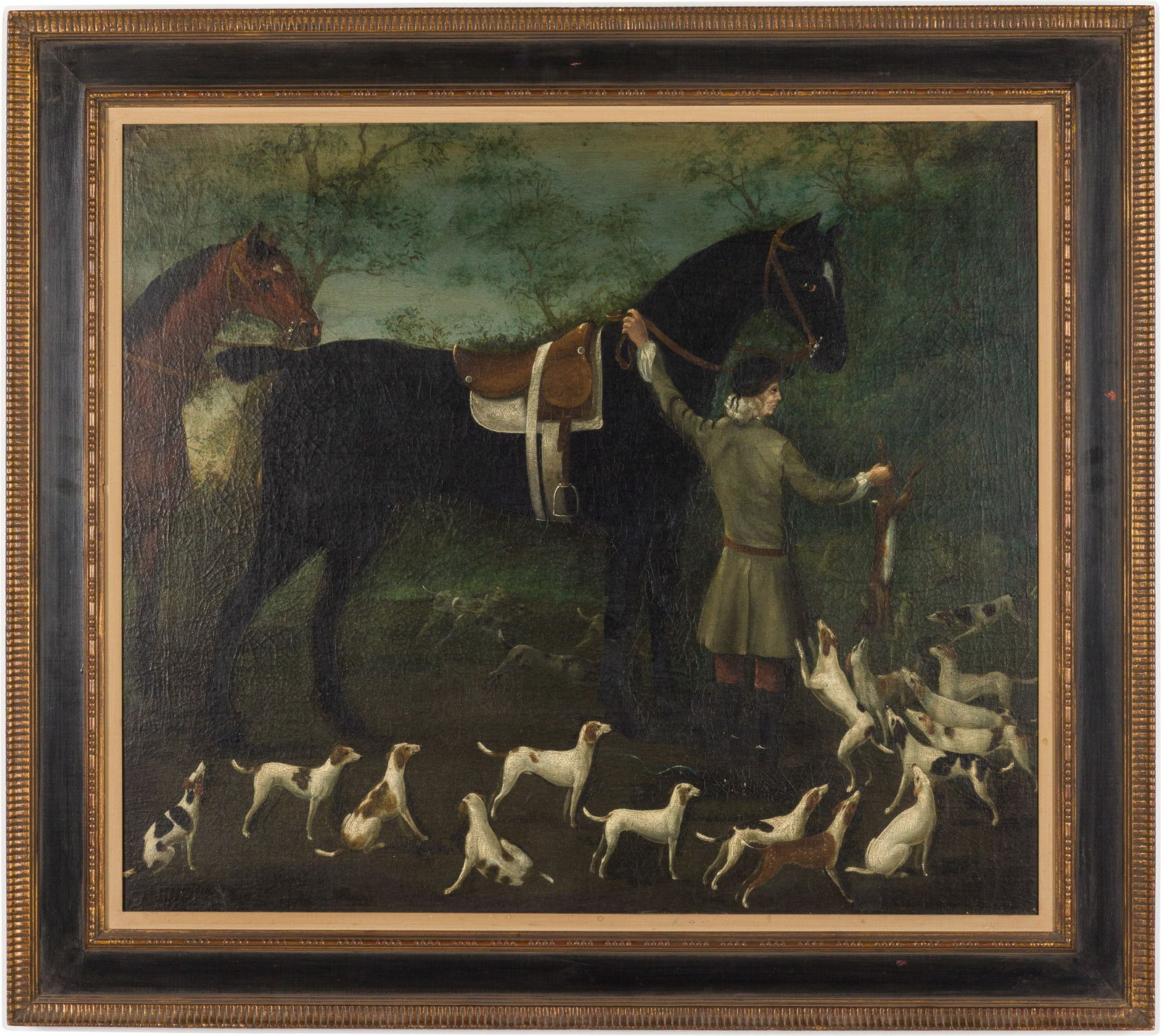 Unsigned, Hunt Scene, Oil on Board (1 of 11)