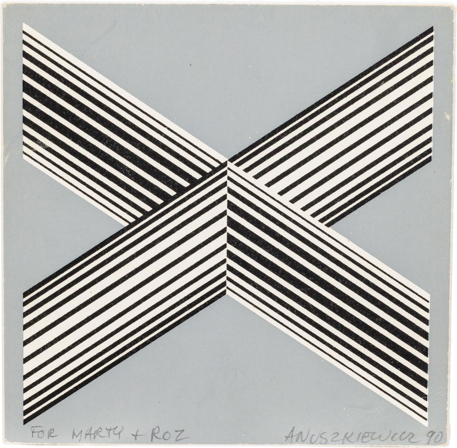 Richard Anuszkiewicz (PA, 1930-2020), Greeting Card (1 of 5)