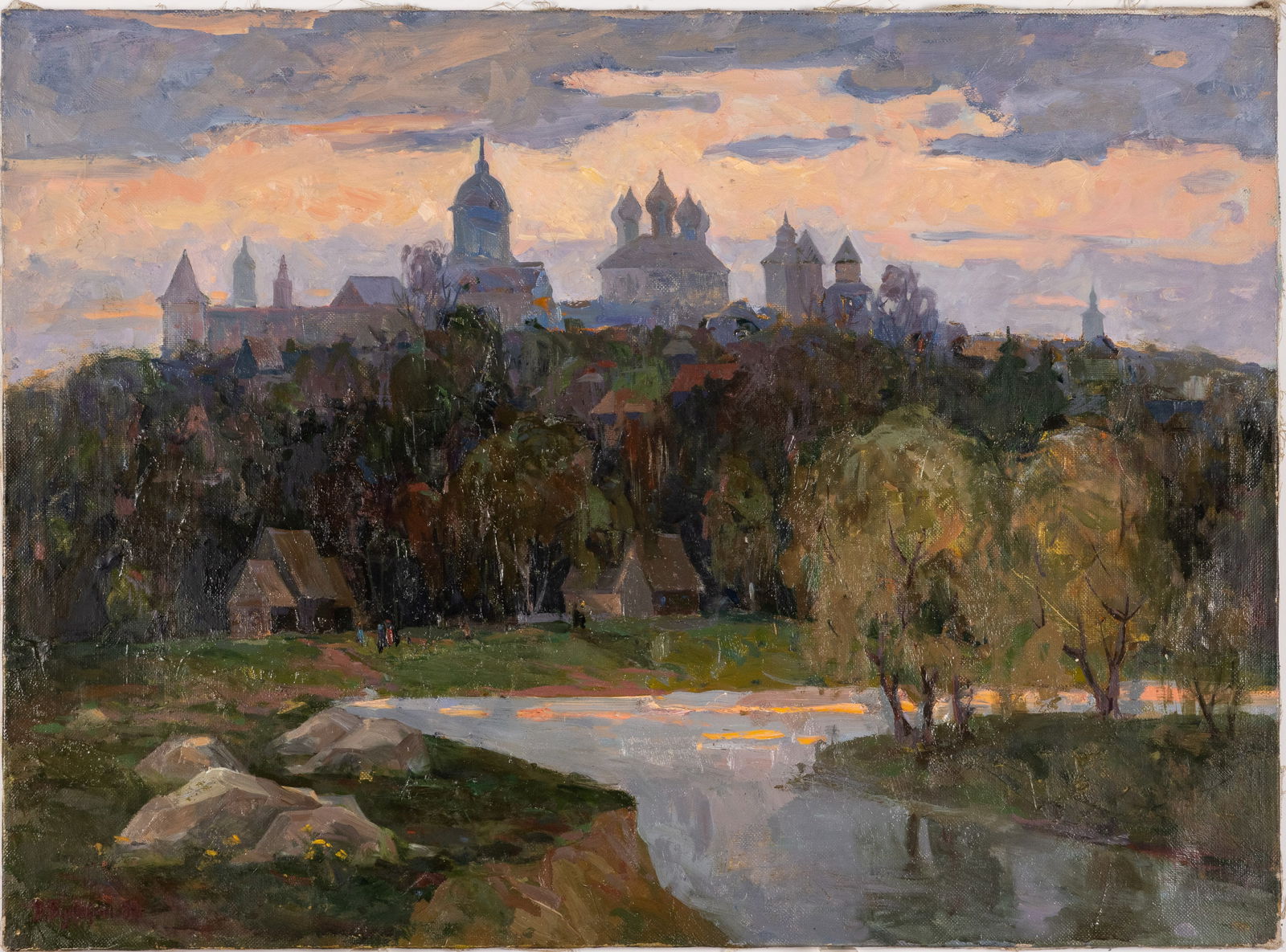 Bukakin (Russian), Hillside Village at Sunset, O/C (1 of 11)