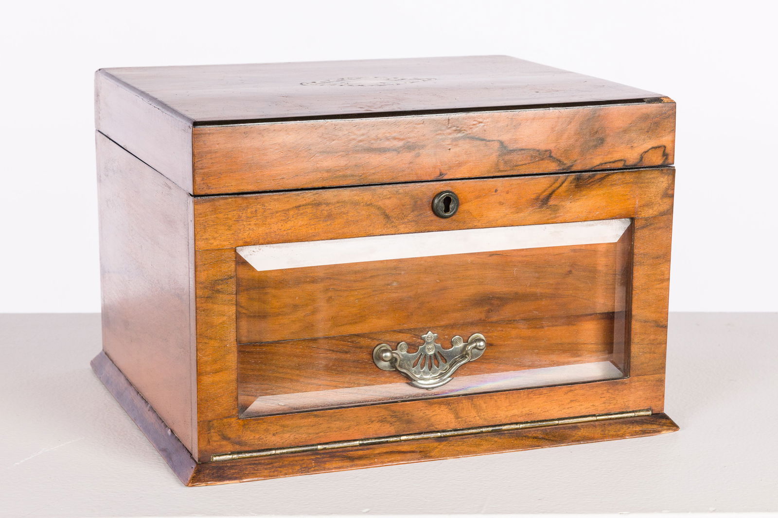 Walnut Jewelry Chest with Glass Front (1 of 12)