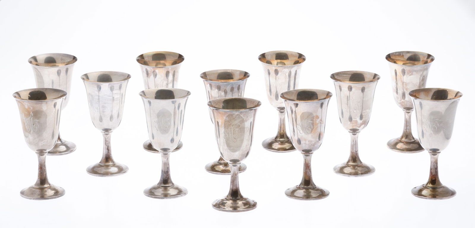 12 Hirsch Co. Sterling Silver Goblets (1 of 9)