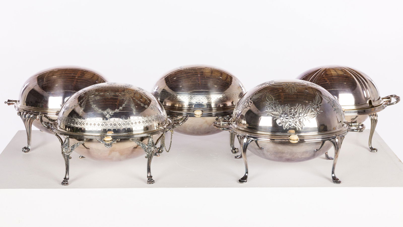 5 Victorian Silver-Plate Breakfast Warmers (1 of 12)