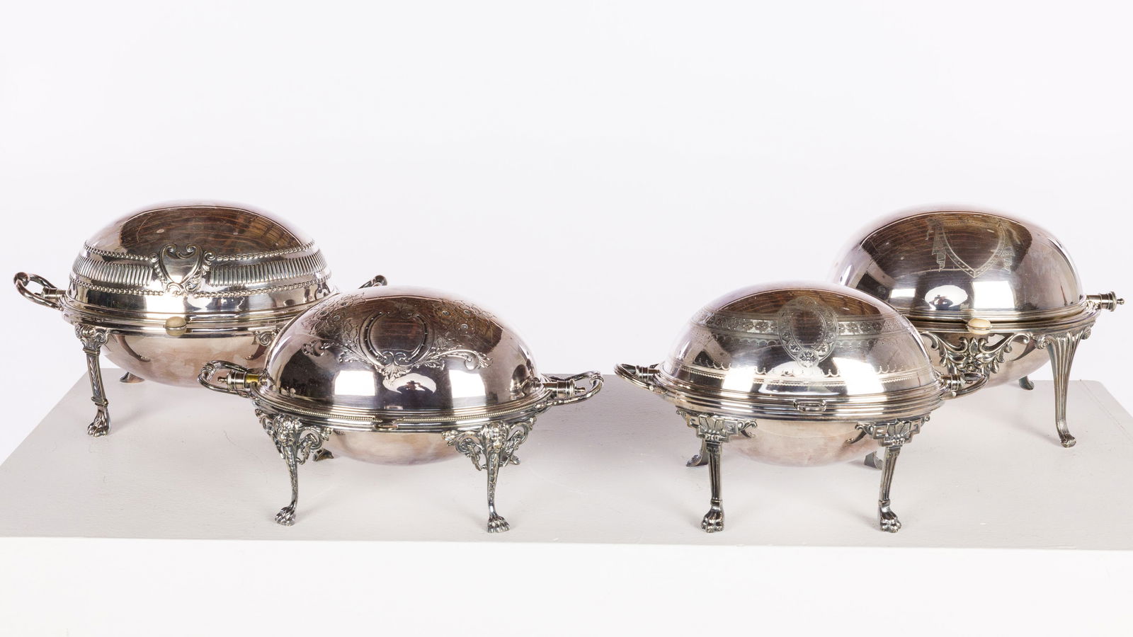 4 Victorian Silver-Plate Breakfast Warmers (1 of 10)