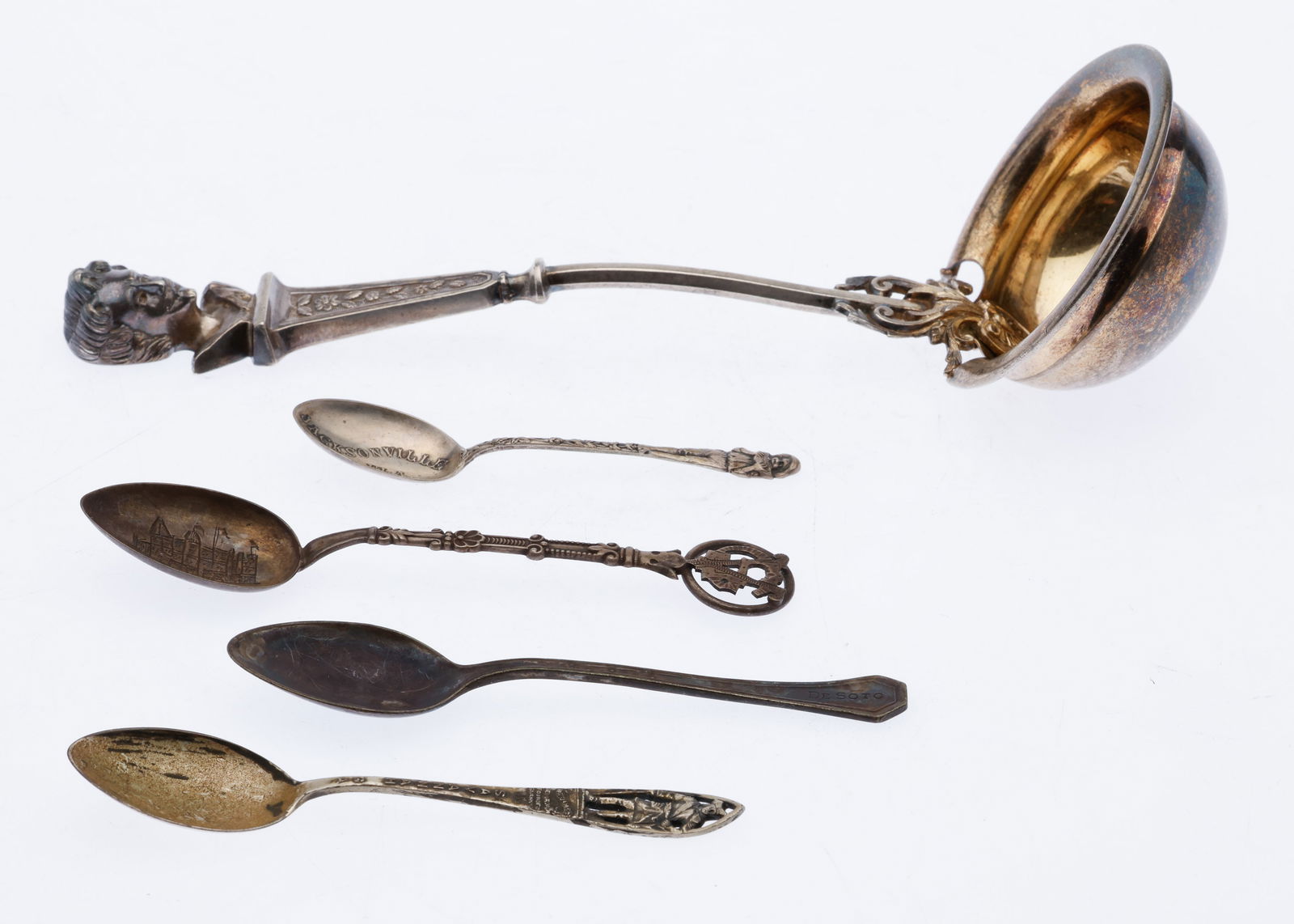 Six Coin Silver Spoons of Southern Interest (1 of 10)