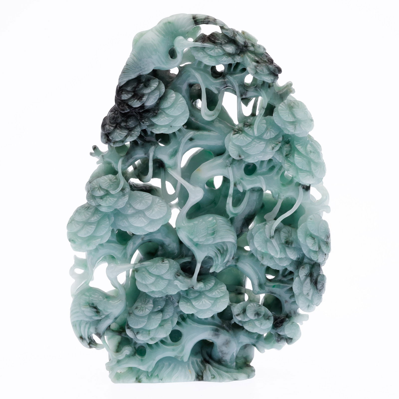 Chinese Jade Carving with Cranes and Trees (1 of 9)