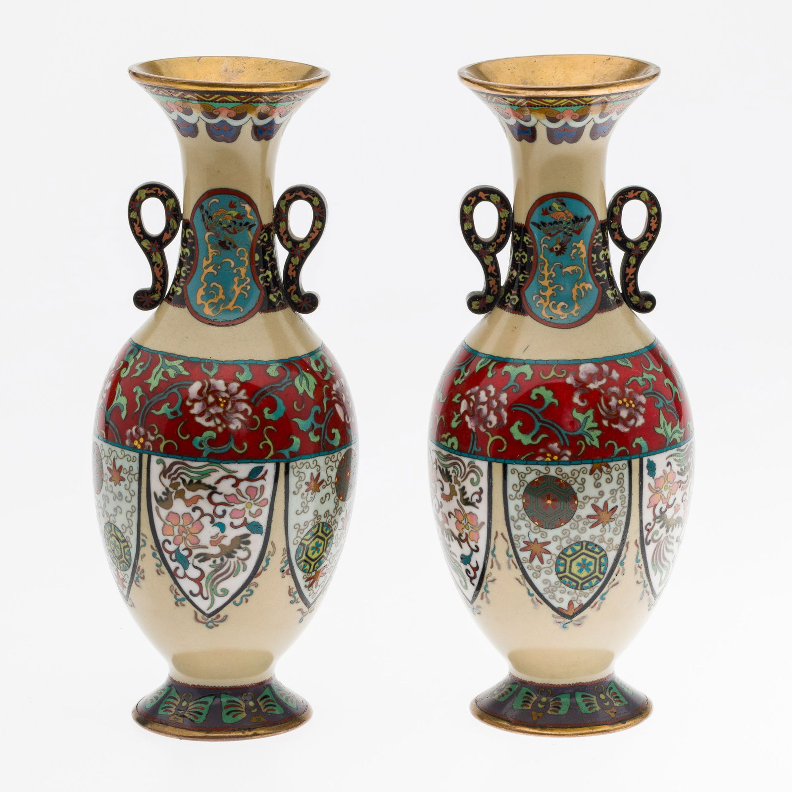Pair of Asian Cloisonne Vases (1 of 13)