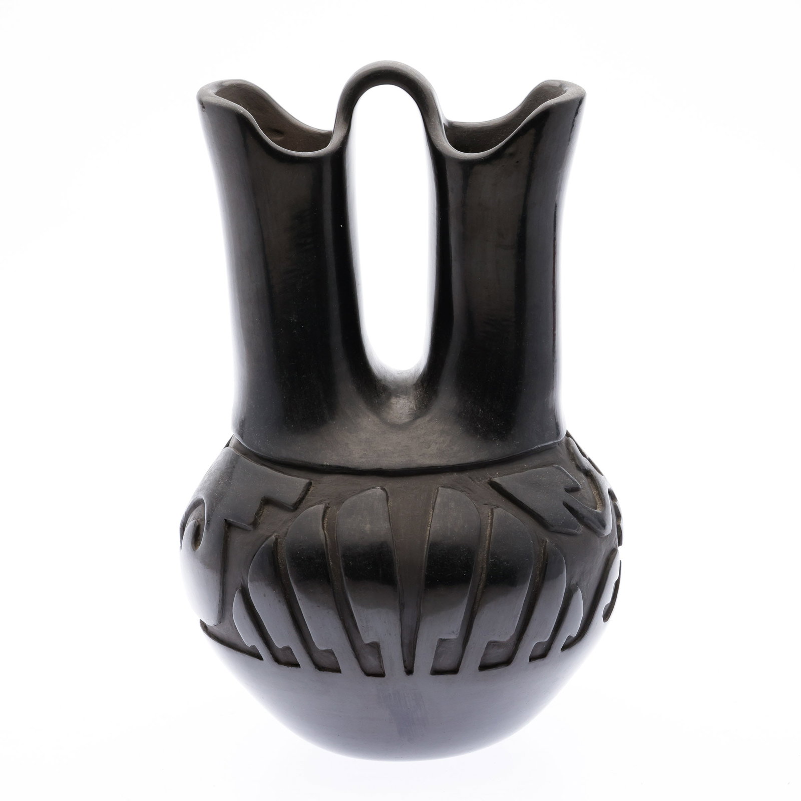 Sharon Naranjo Garcia Wedding Jar: Property of Private Collector, Bluffton, SC Description: Sharon Naranjo Garcia Wedding Jar, signed Sharon Naranjo (1951-present) Garcia Santa Clara Pueblo on the bottom. Provenance: Purchased from