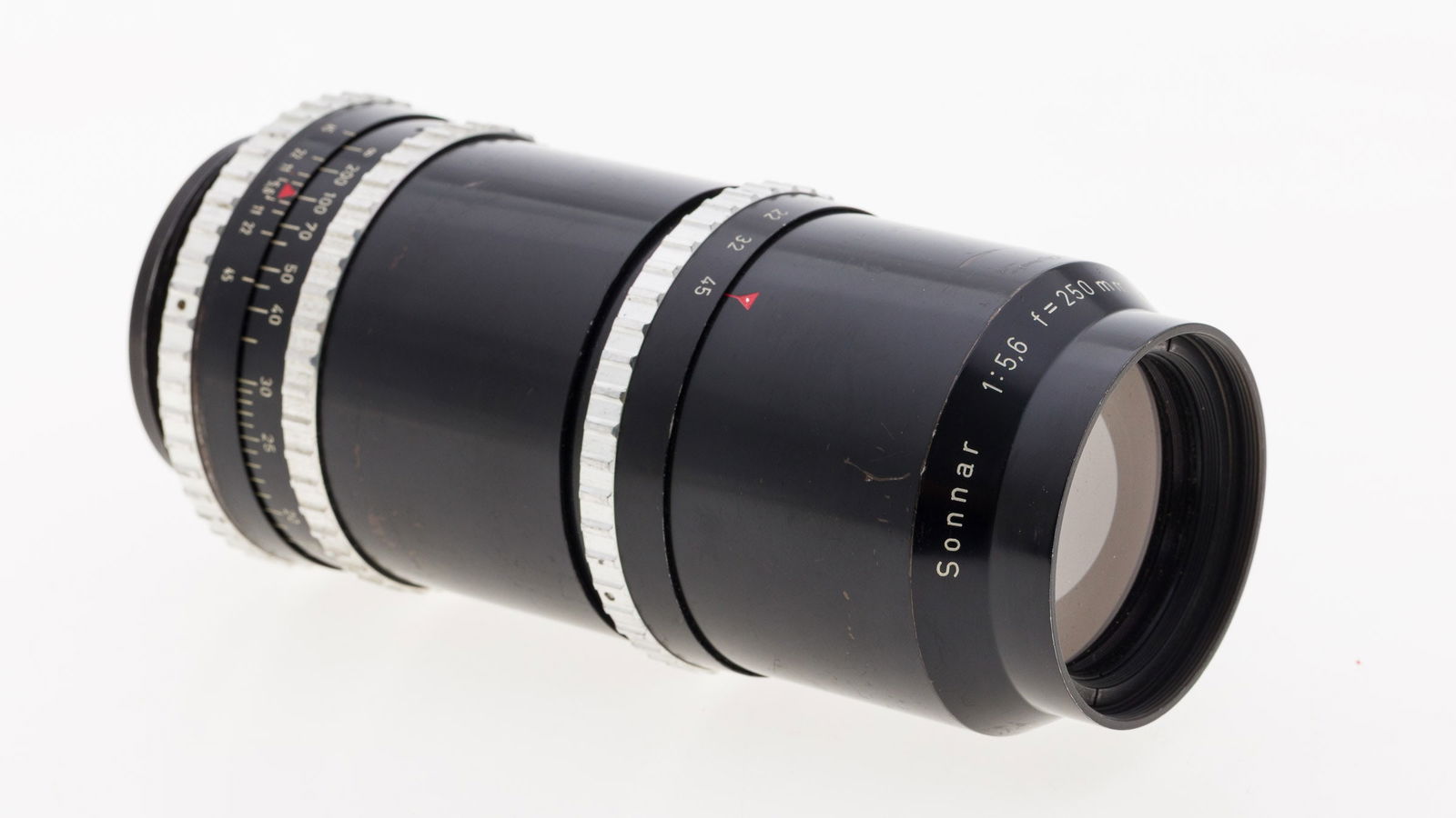 Carl Zeiss Sonnar 250mm f5.6: Property from the Collection of Ray C. Cottingham Description: , SN 1522225, with front and back caps. According to the consignor the motorized still cameras were used for aerial filming. T