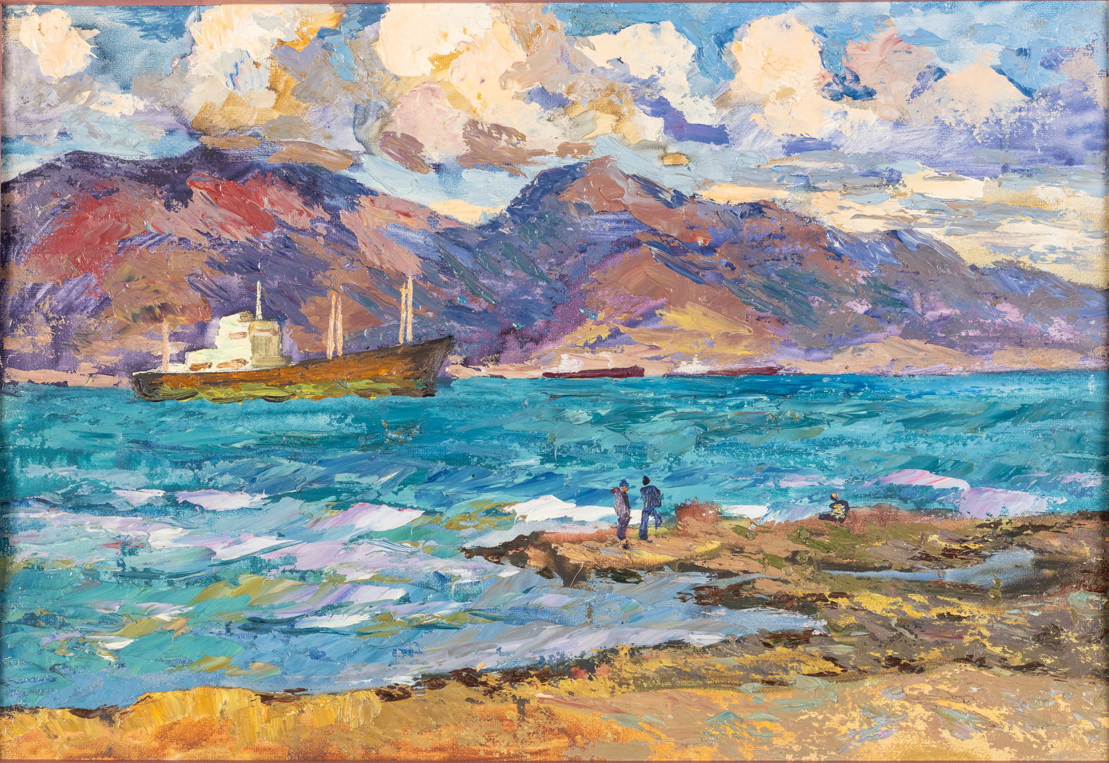 Antonov (Russian, 20th C), The Sea, Oil on Board (1 of 12)