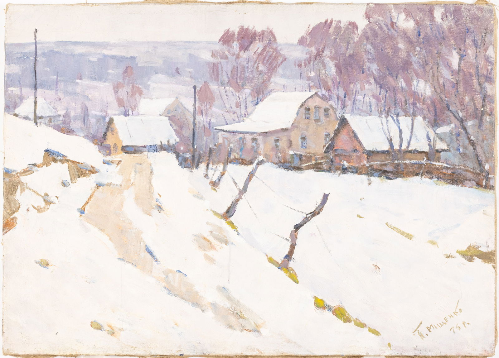 Mitschenko (Russian, 20th C), Winter, 1976, O/C (1 of 10)