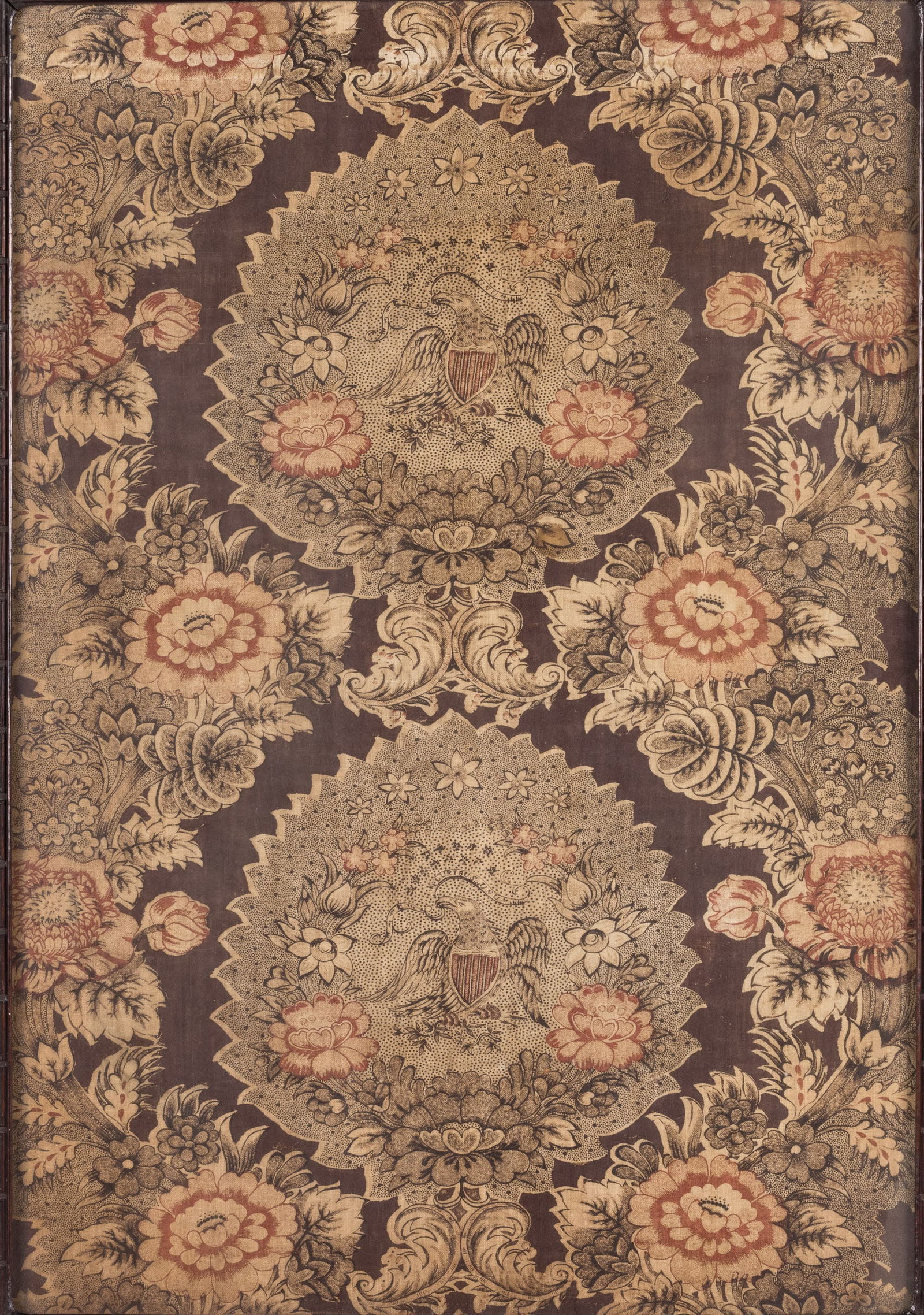 Roller Printed Cotton with Eagles, British, c. 1830 (1 of 13)