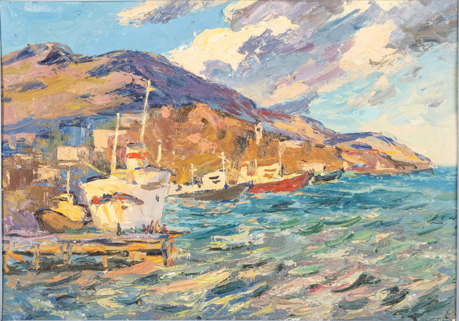 Solomatin (Russian, 20th C) Mountain in the Sea, O/B (1 of 10)