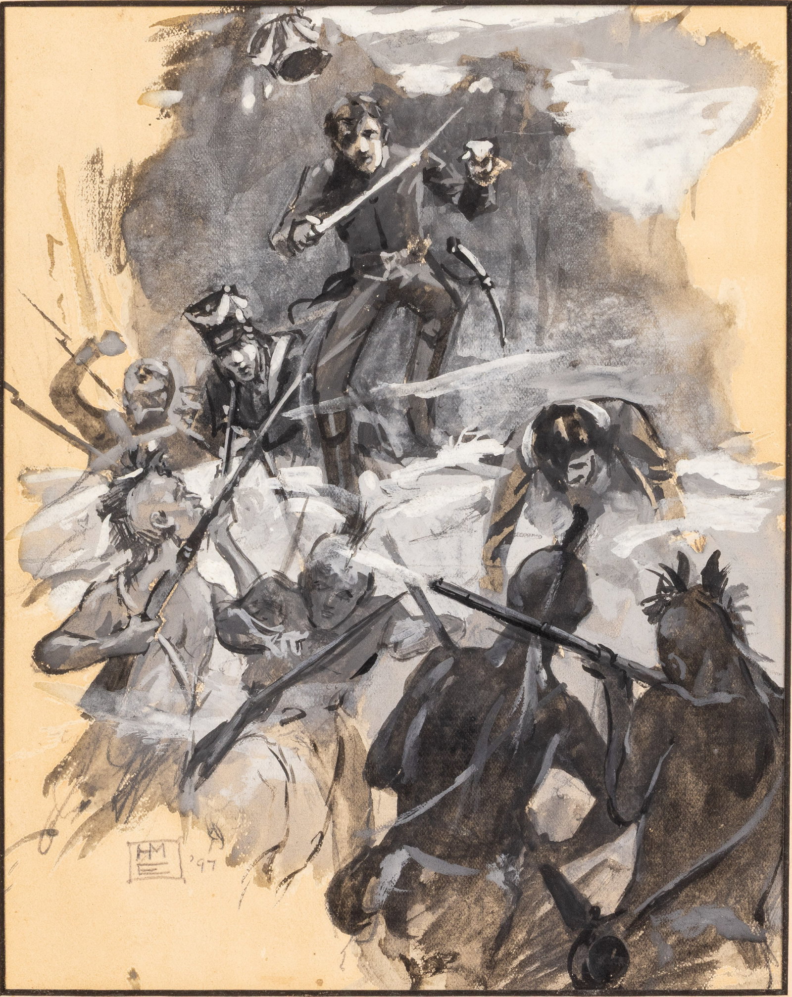 Hugh McDougal Eaton (1865-1924), Untitled, Gouache: Property from a Private Collection, Southampton, NY Description: Hugh McDougal Eaton (American, 1865-1924), Untitled, Gouache, 1897, initial signed and dated '97 lower right, with pen inscription