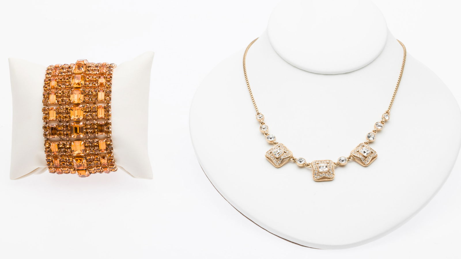 Bellini Bracelet with Givenchy Necklace: Property from a Private Collection, Jacksonville, FL Description: Bellini Bracelet with Givenchy Necklace, comprising a 8 1/2 in. gold tone necklace with Givenchy marks and a 7 in. Bellini gold to