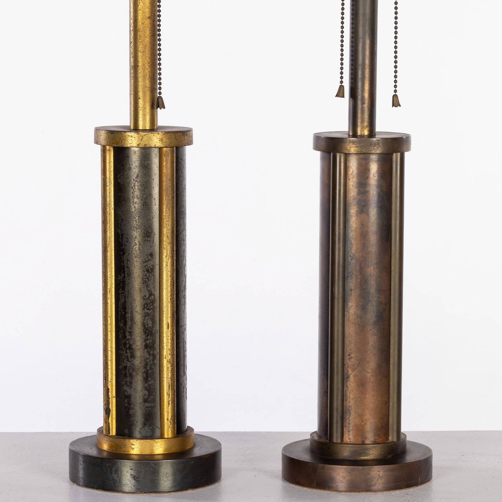 Two Similar Metal Table Lamps (1 of 6)