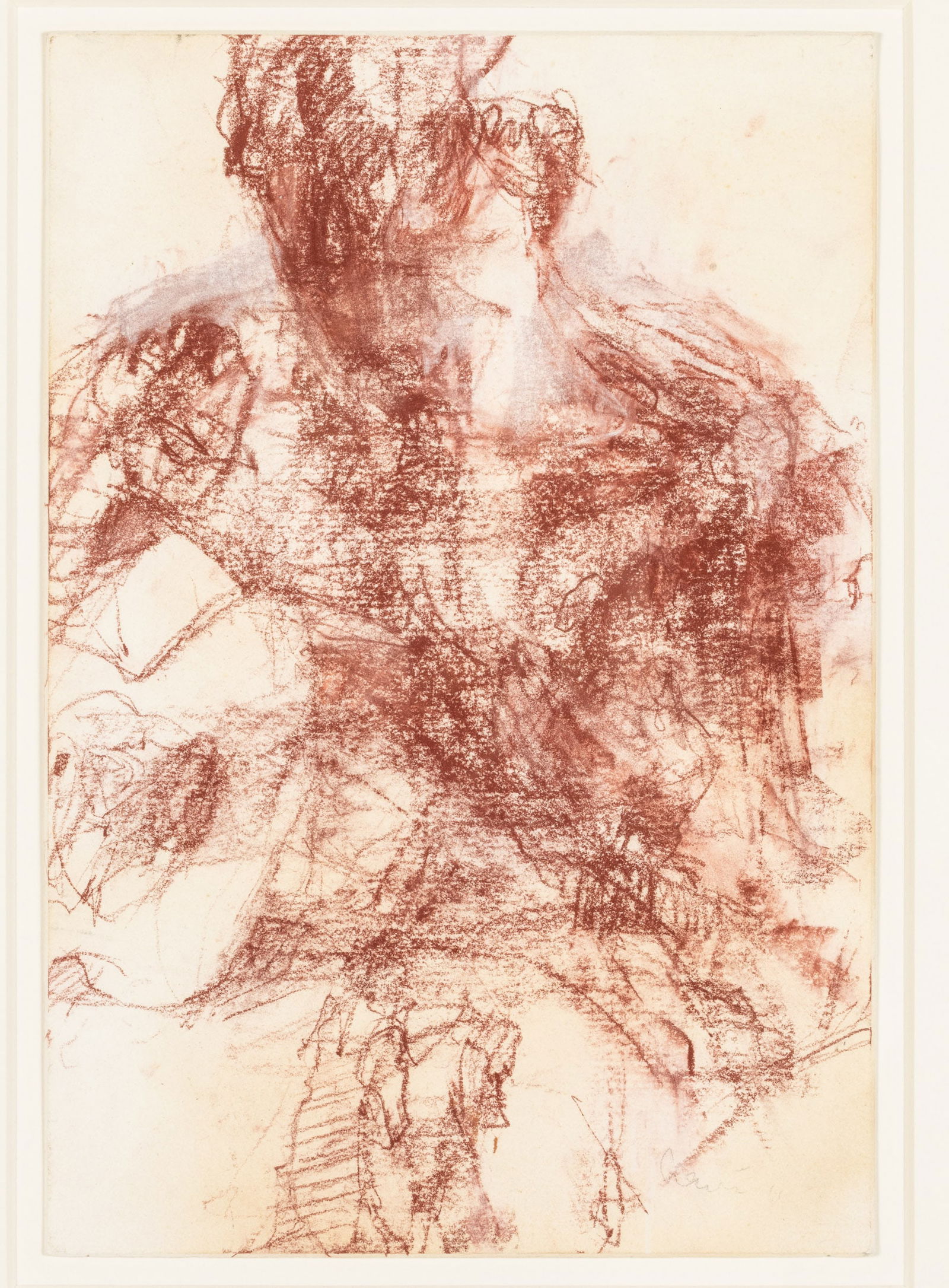 Mary Hartman, Figure with Guitar, 2011, Pastel: Property from the Estate of Arthur B. Kouwenhoven Jr., Savannah, GA Description: Mary Hartman (GA, 20th/21st C), Figure with Guitar, 2011, Pastel, signed and dated 11 lower right depicting a figur