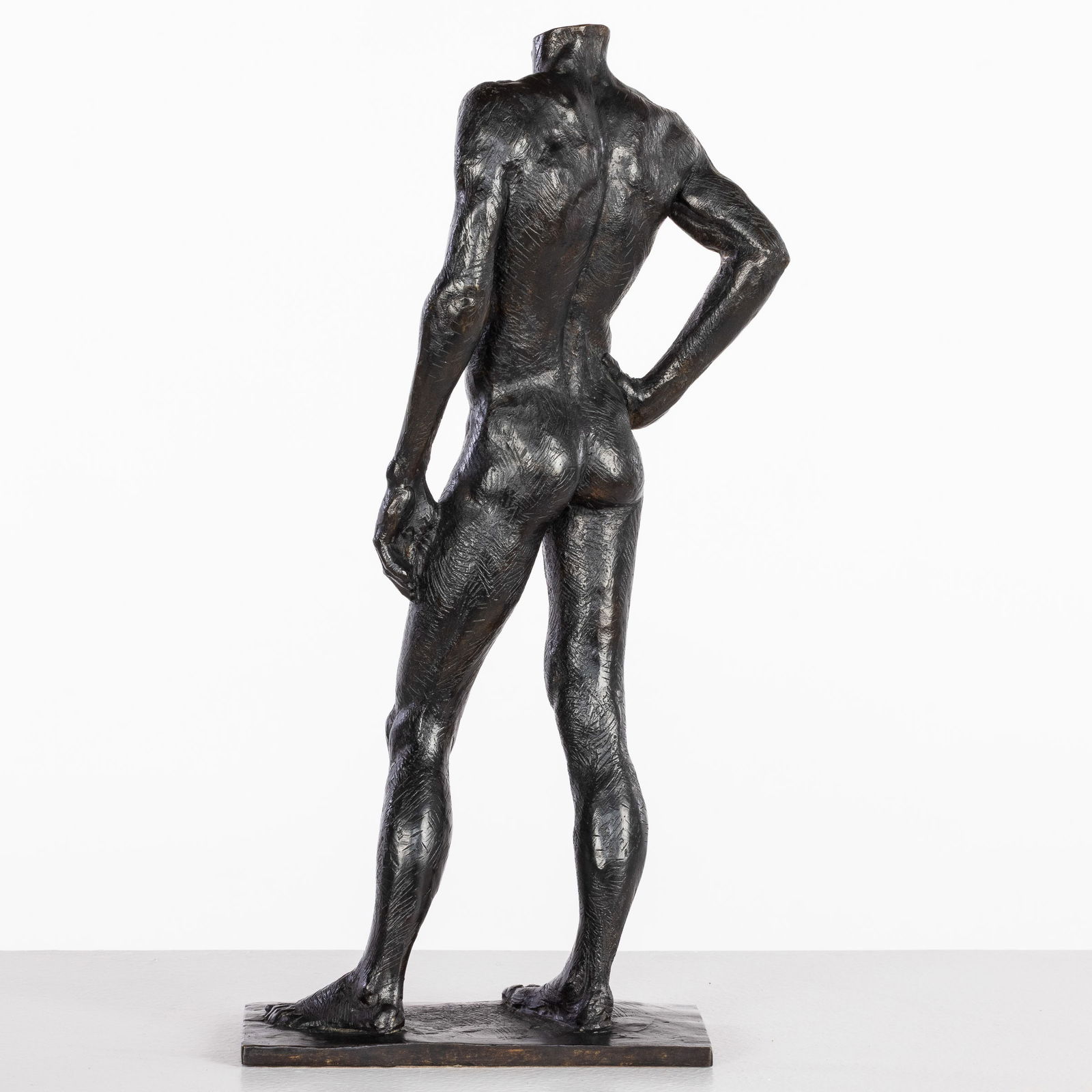 Initial Signed, Standing Nude, Bronze - 5