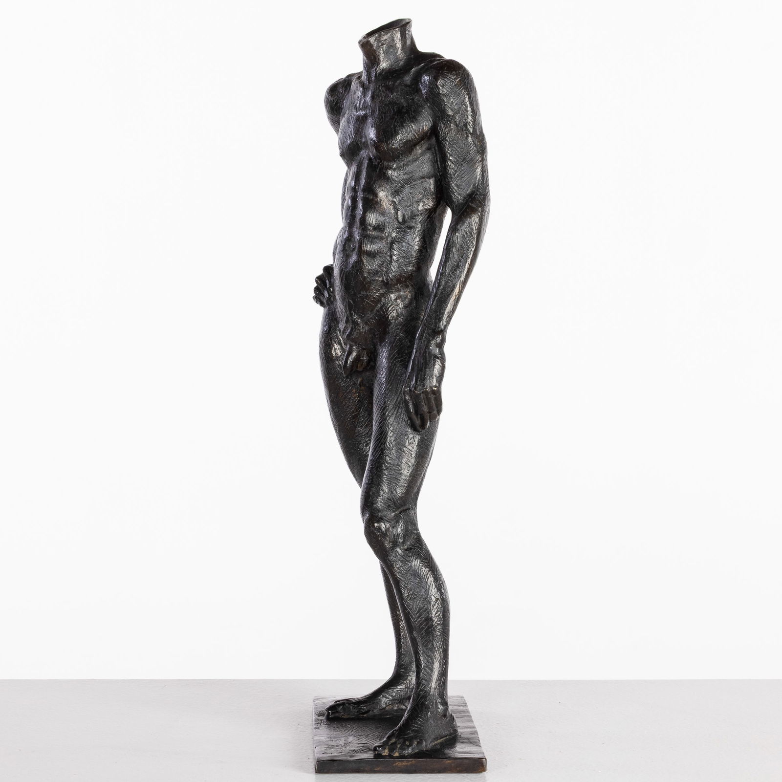 Initial Signed, Standing Nude, Bronze - 6