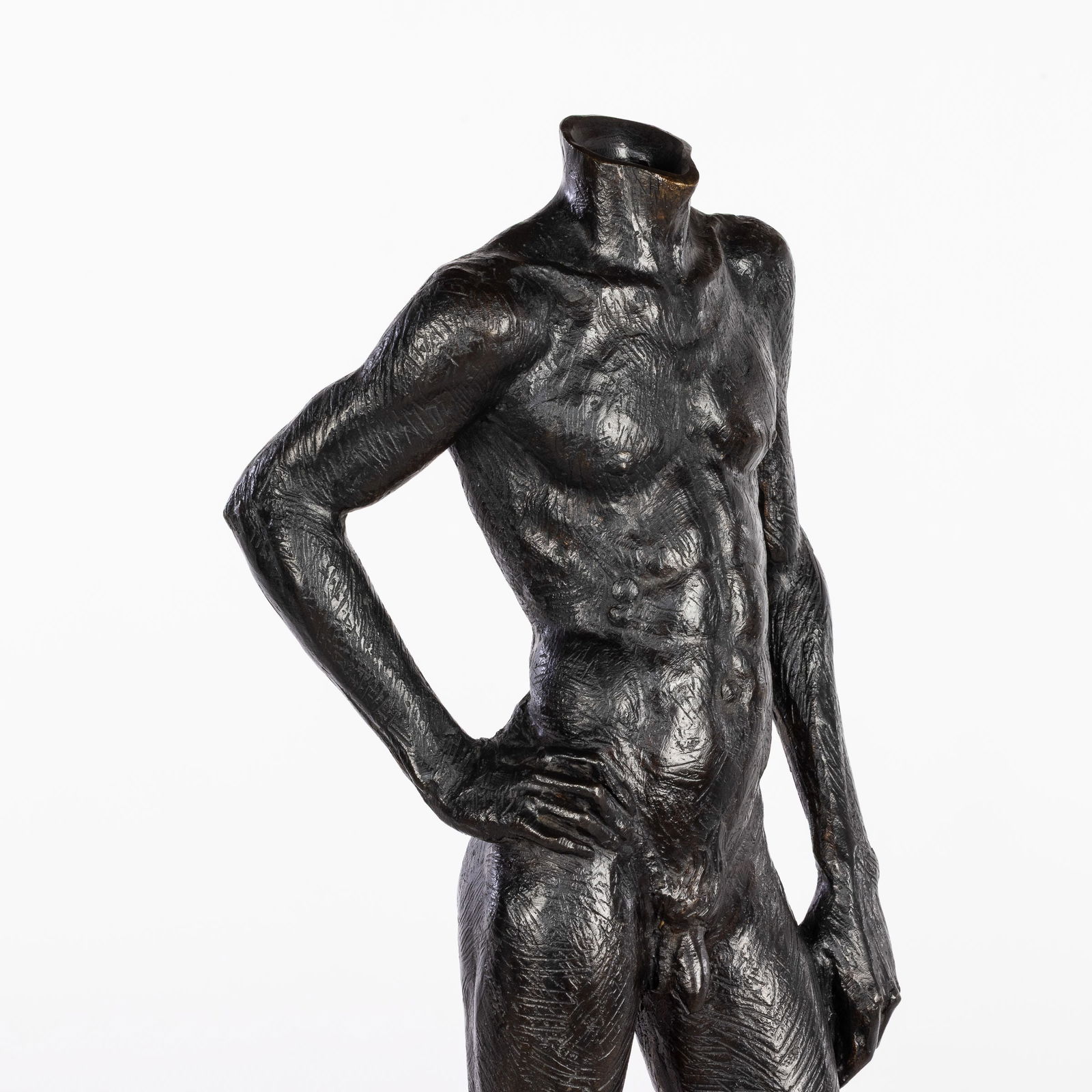 Initial Signed, Standing Nude, Bronze - 8