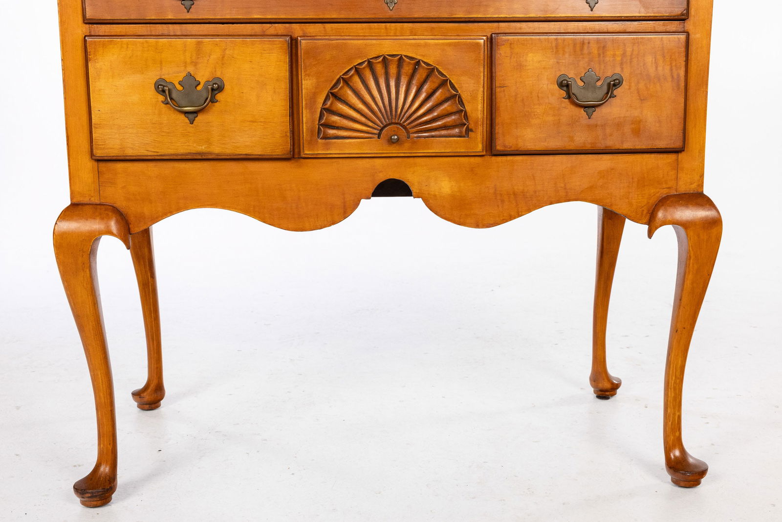 Queen Anne Maple Lowboy - 9