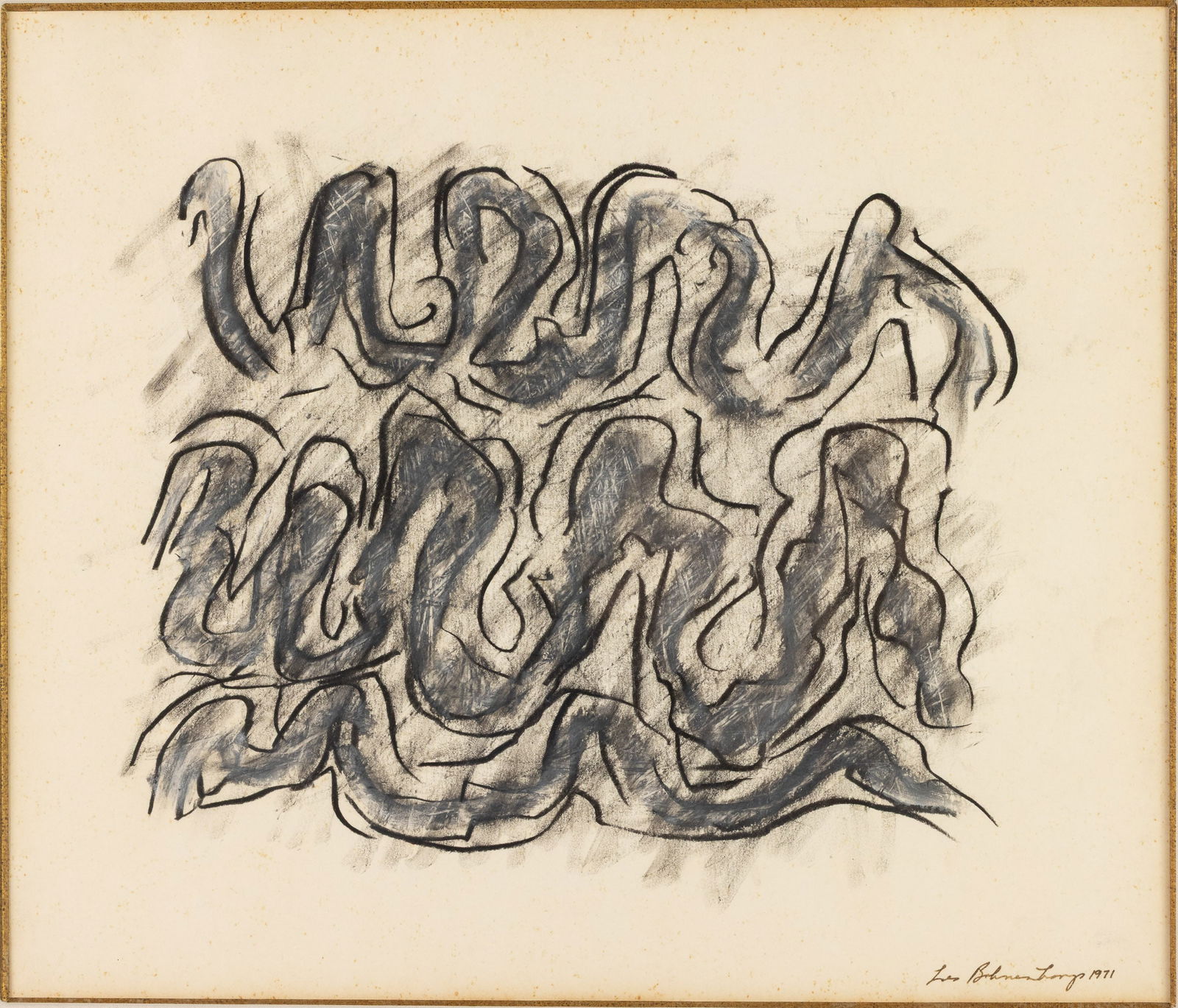 Leslie Bohnenkamp (1943-1997), 2 Abstracts, Charcoal (1 of 18)