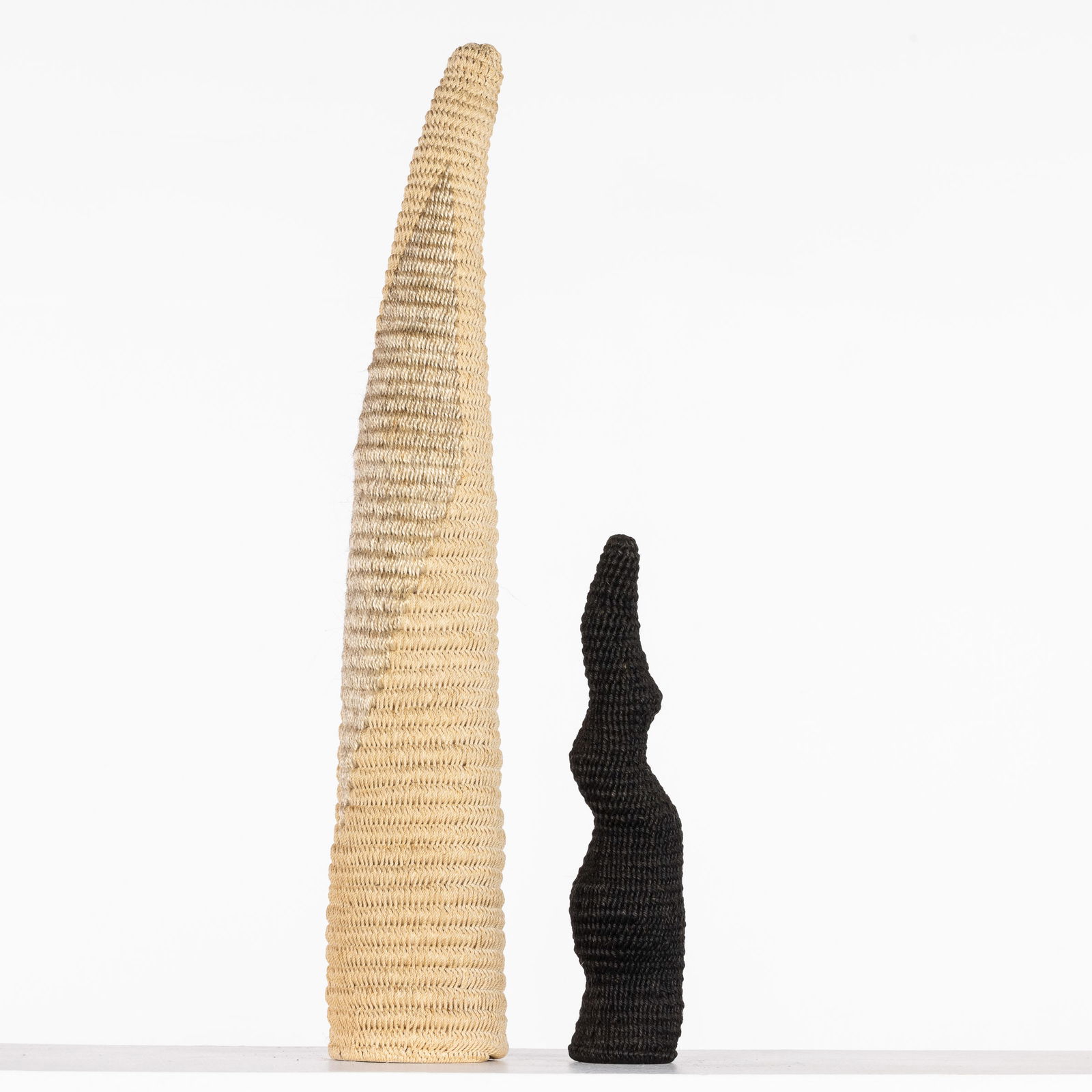 Possibly Leslie Bohnenkamp, 2 Woven Rope Sculptures (1 of 9)