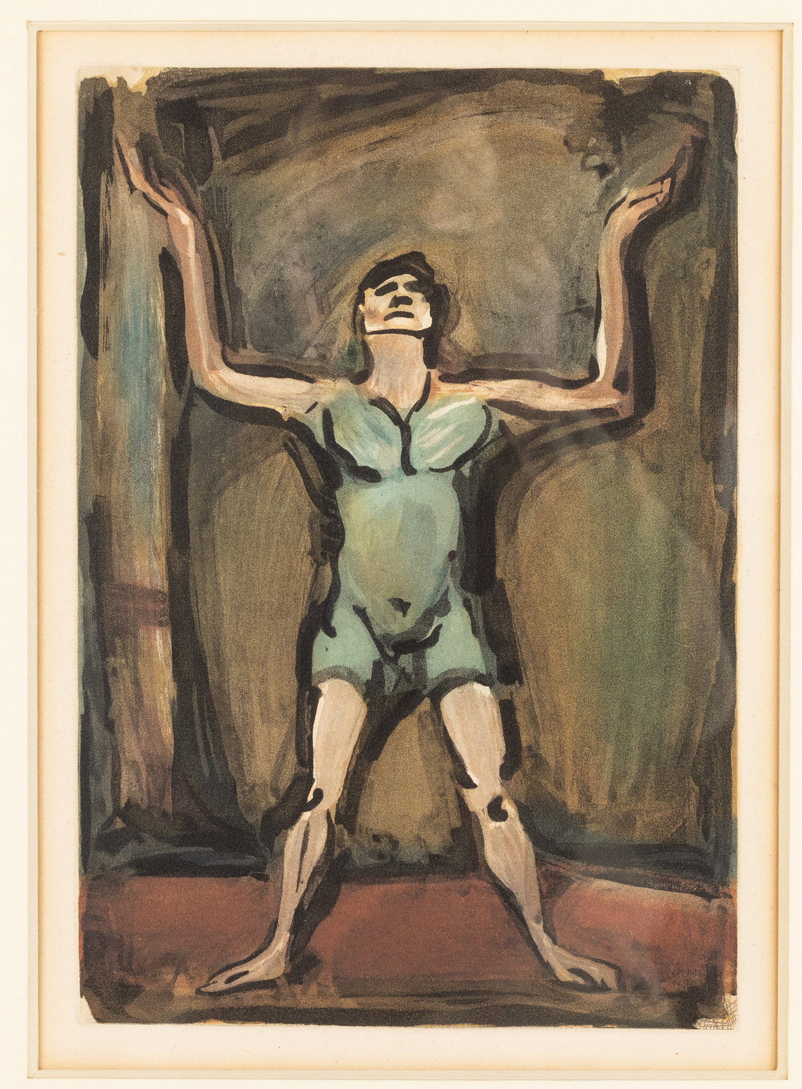 Georges Rouault (1871–1958), Le Cirque, Aquatint: Property from the Estate of Arthur B. Kouwenhoven Jr., Savannah, GA Description: Georges Rouault (French, 1871–1958), Le Cirque, Aquatint, signed and dated in the plate lower right, depicting a ci