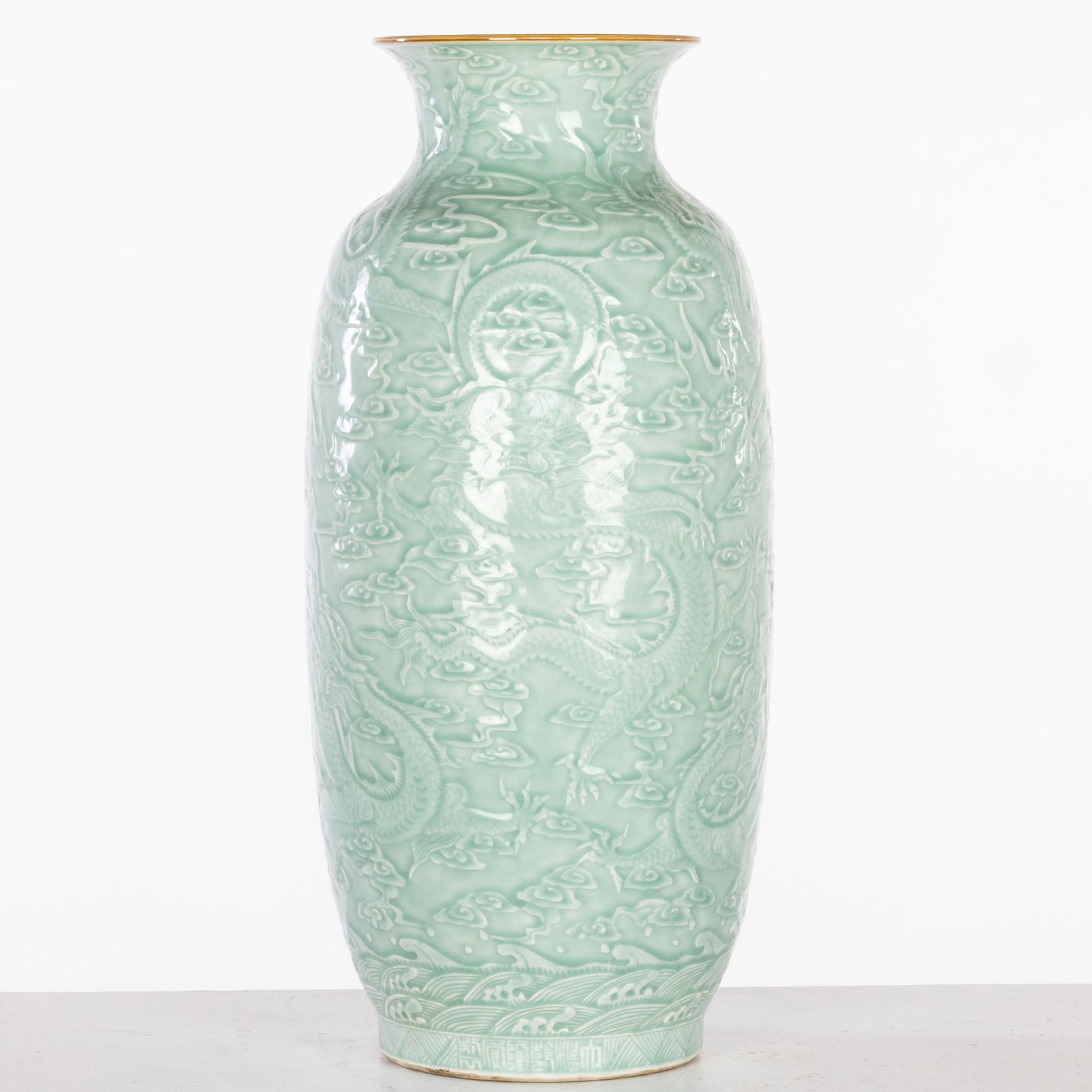 Large Chinese Celadon Porcelain Vase (1 of 9)
