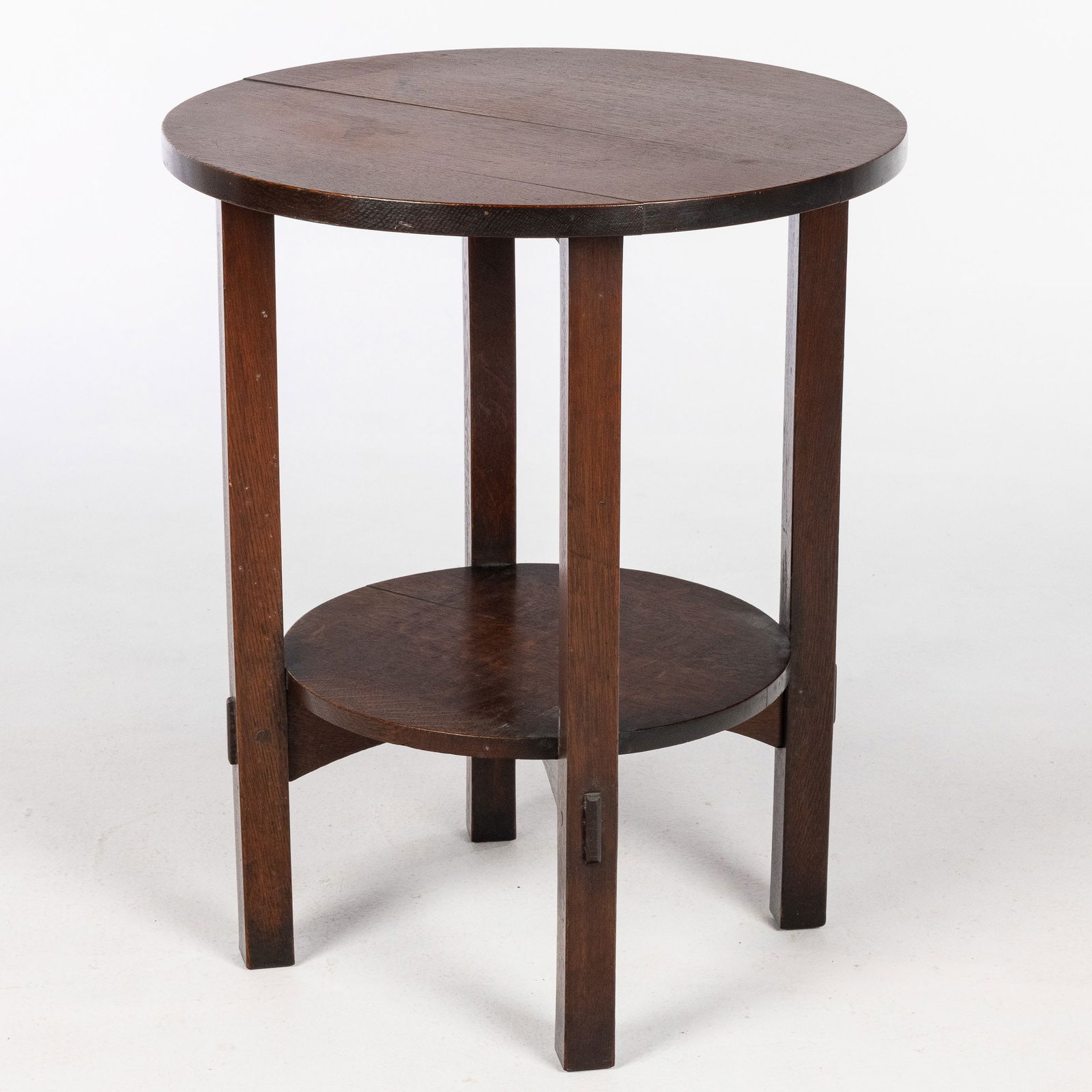 Stickley Round Oak 24" Lamp Table (1 of 11)
