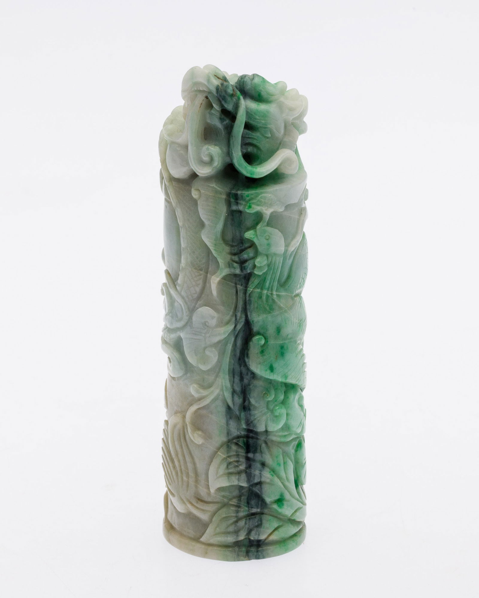 Chinese Carved Dragon Jadeite Stamp (1 of 11)