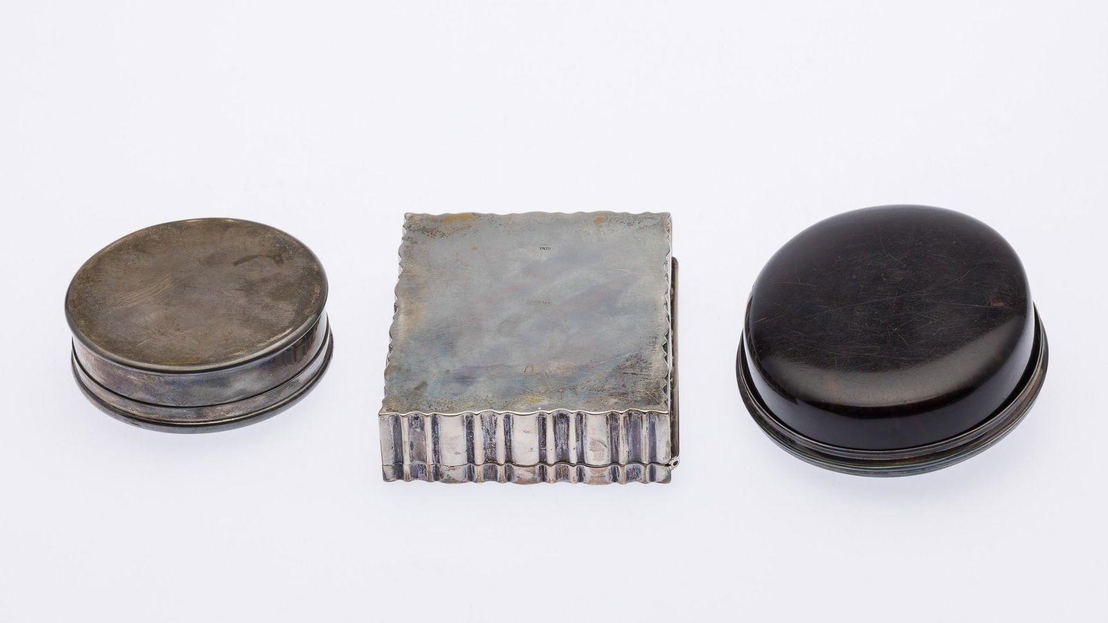 Two Sterling Silver Boxes and a Tortoiseshell Box - 8