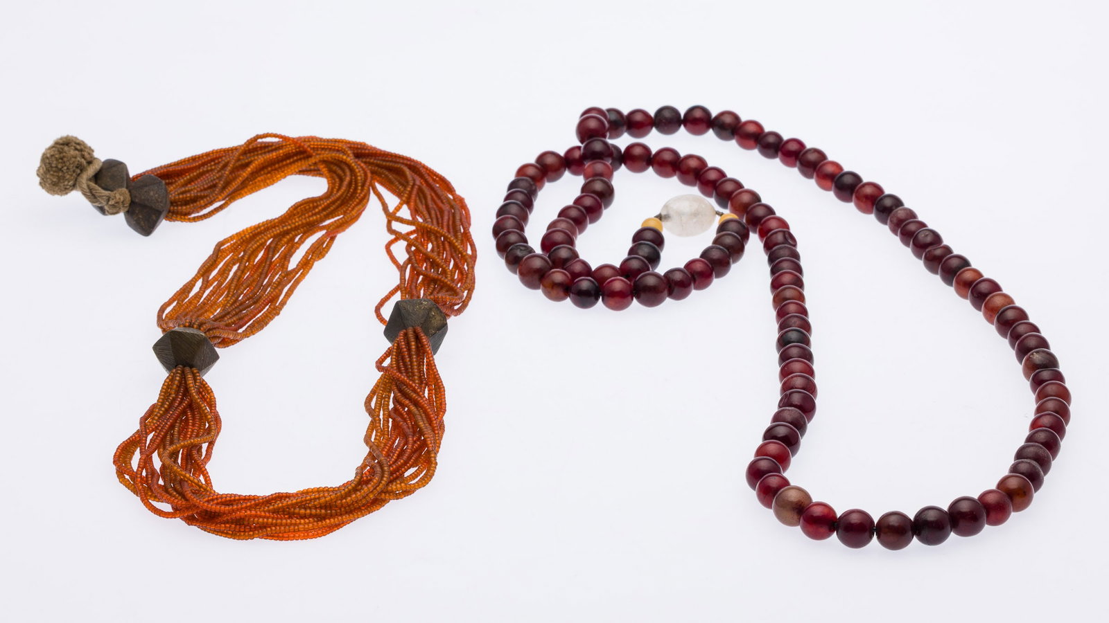 Two Stone, Glass and Metal Necklaces (1 of 6)