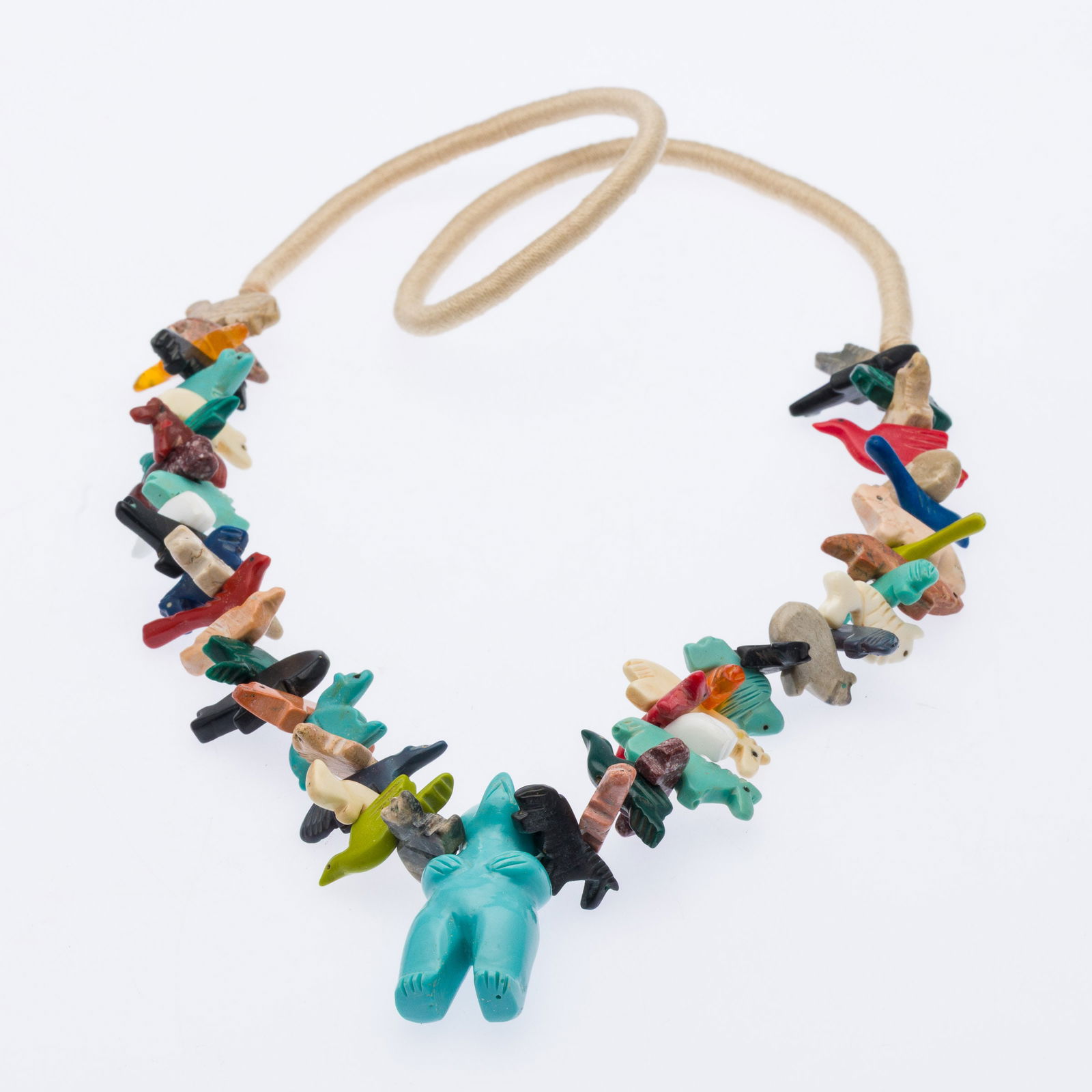 Native American Multi Stone Necklace with Animals (1 of 6)