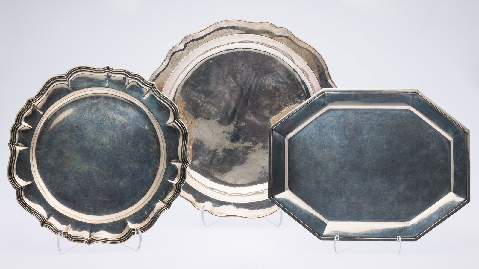 2 Silver Trays & Continental Silver Tray (1 of 15)