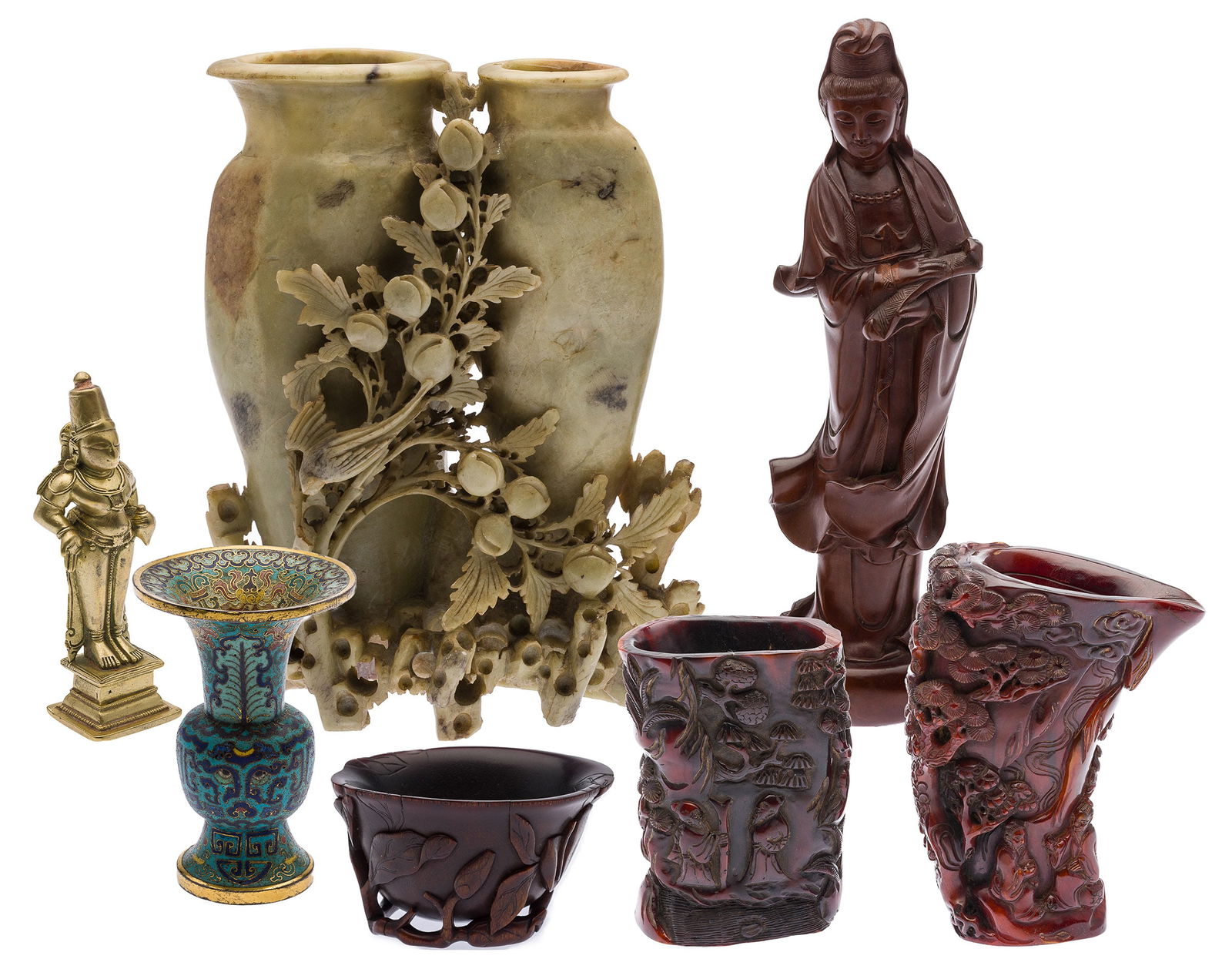 Group of Asian Carved and Metal Articles, 7 pcs. (1 of 20)