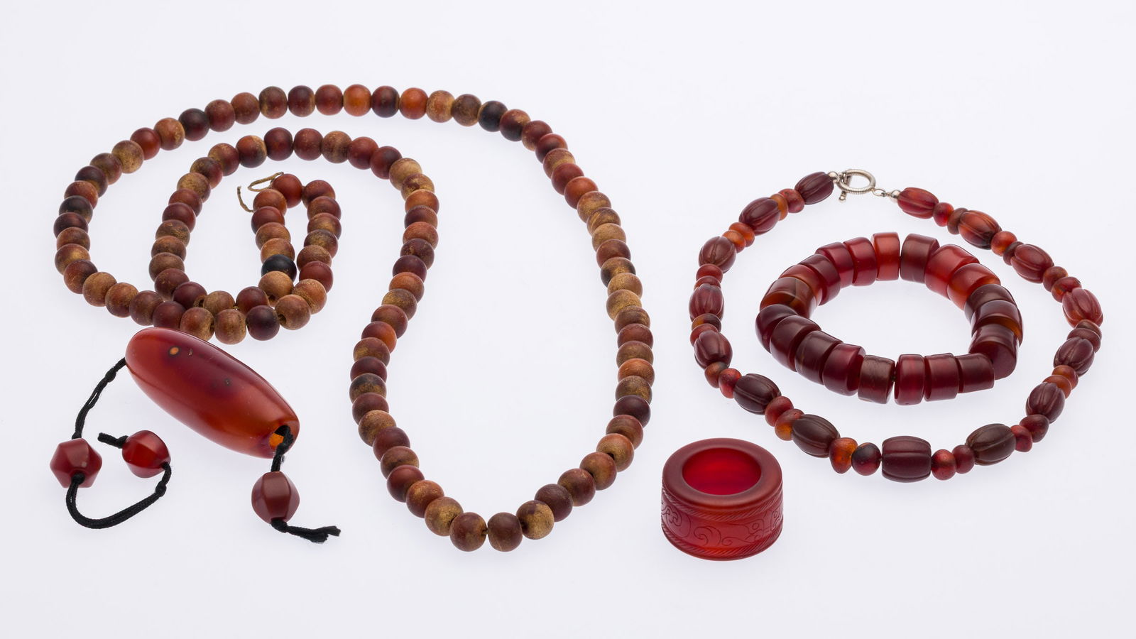 Group of Beaded Jewelry, Archers Ring and a Pendant (1 of 7)