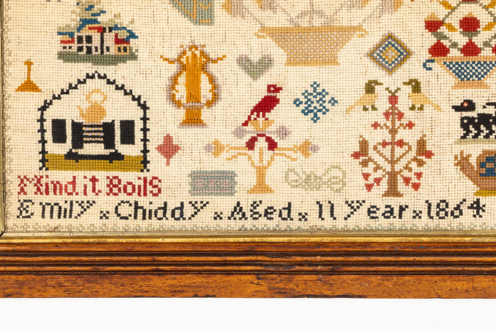 Needlework Sampler Dated 1864 - 2