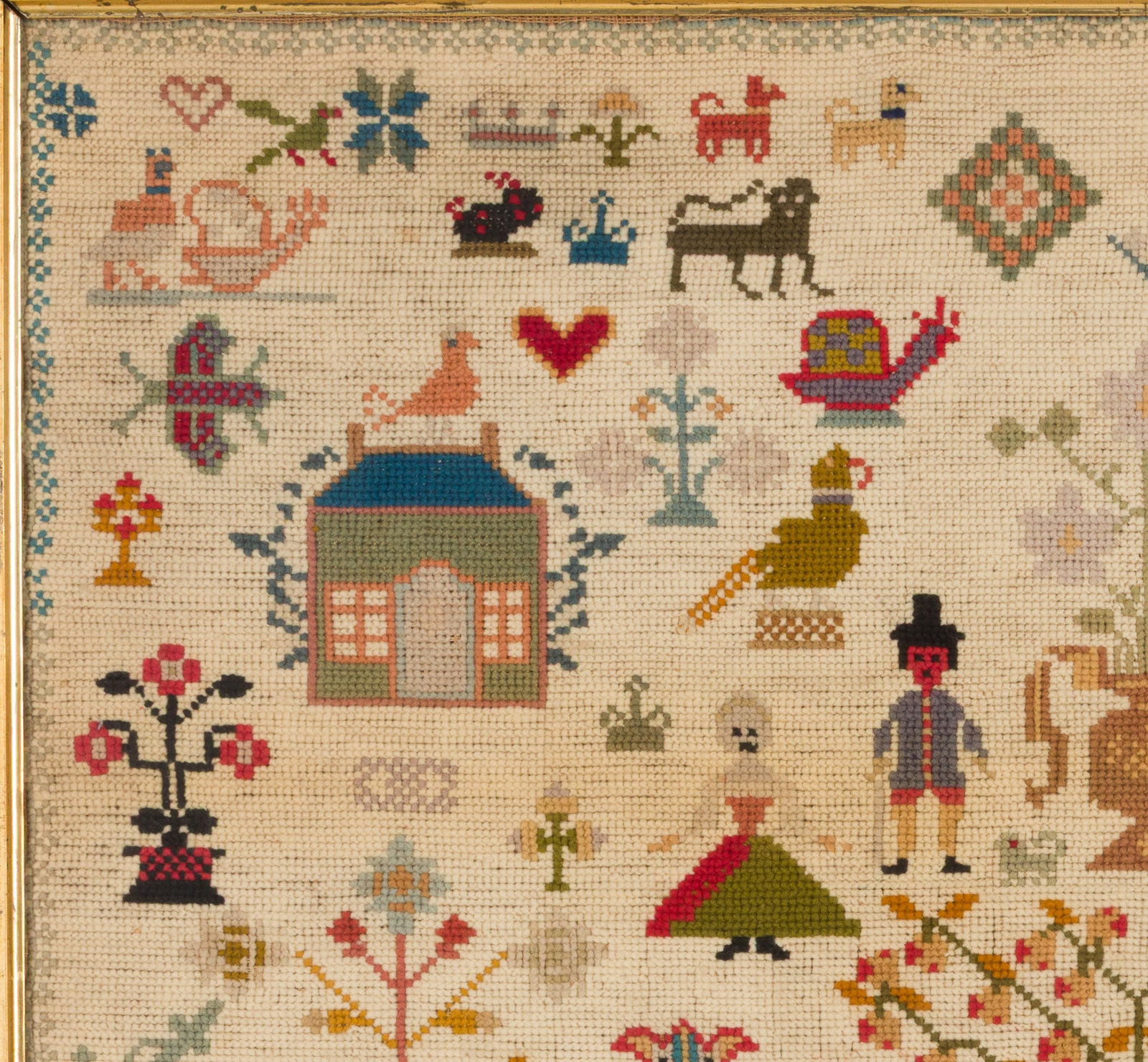 Needlework Sampler Dated 1864 - 4