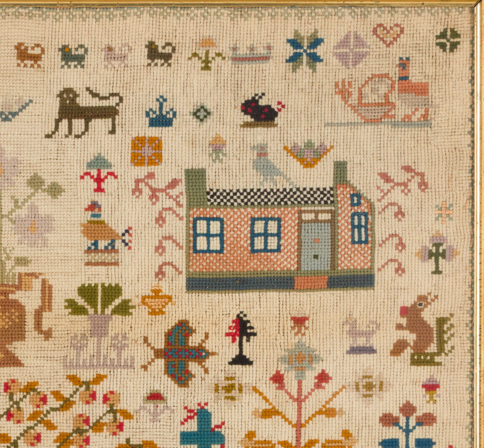 Needlework Sampler Dated 1864 - 5