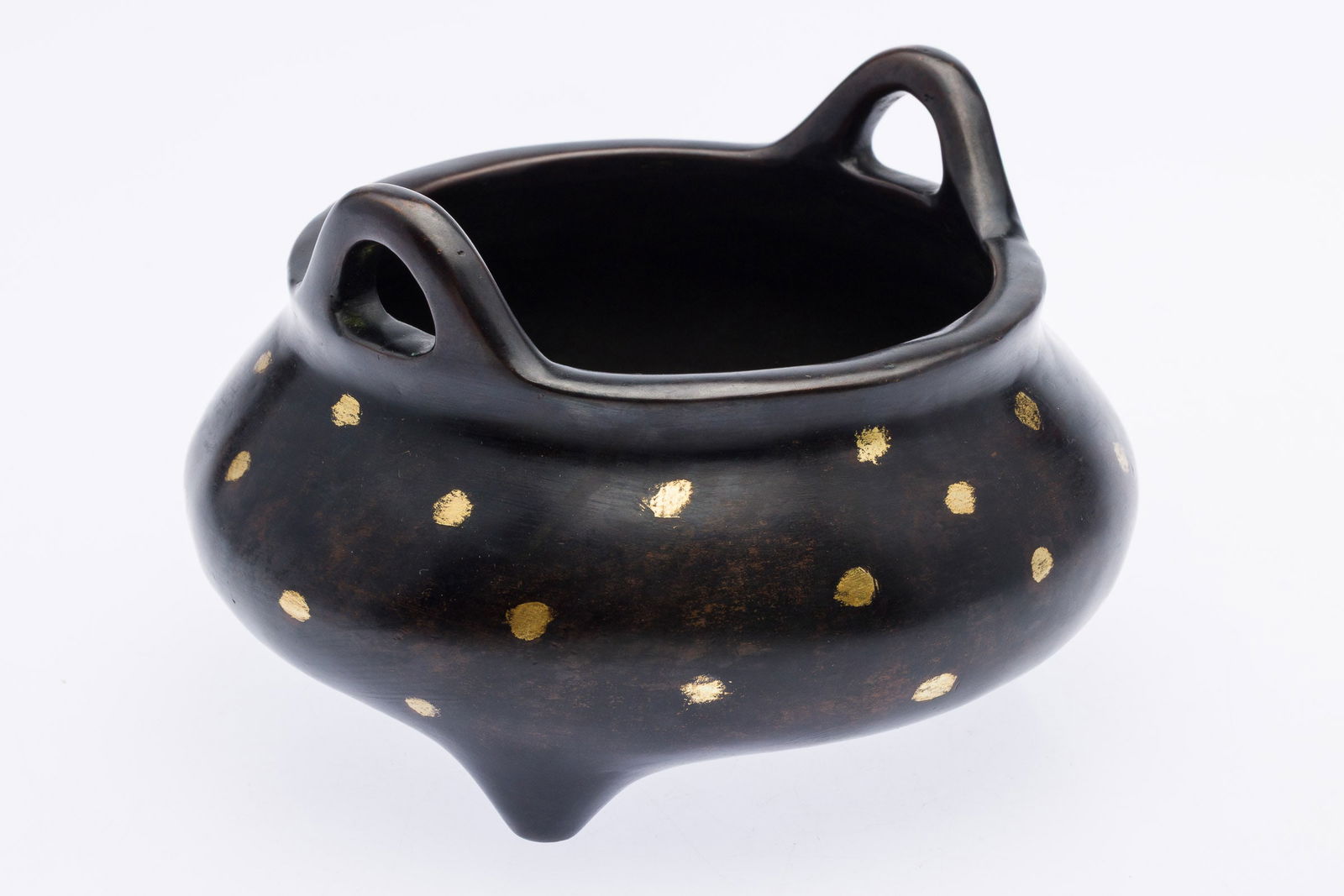 Splashed Bronze Tripod Censer - 2